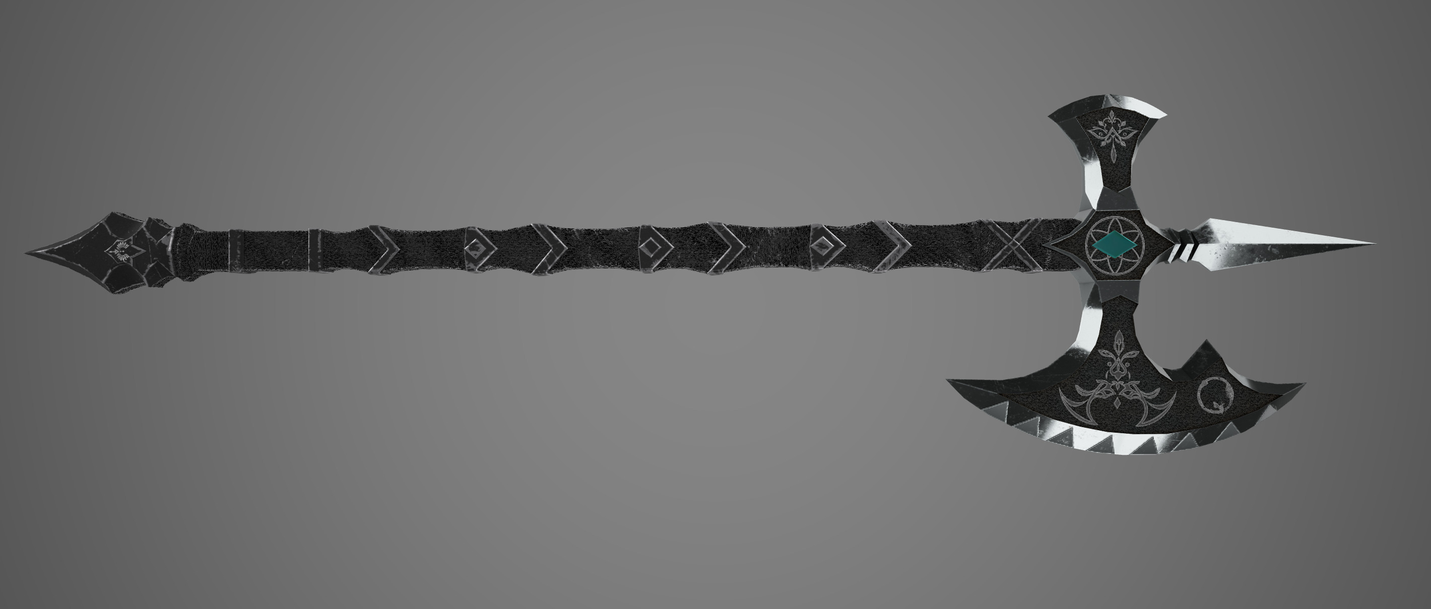 Eclipse Cleaver The Axe of Eternal Night Low-poly 3D model_12