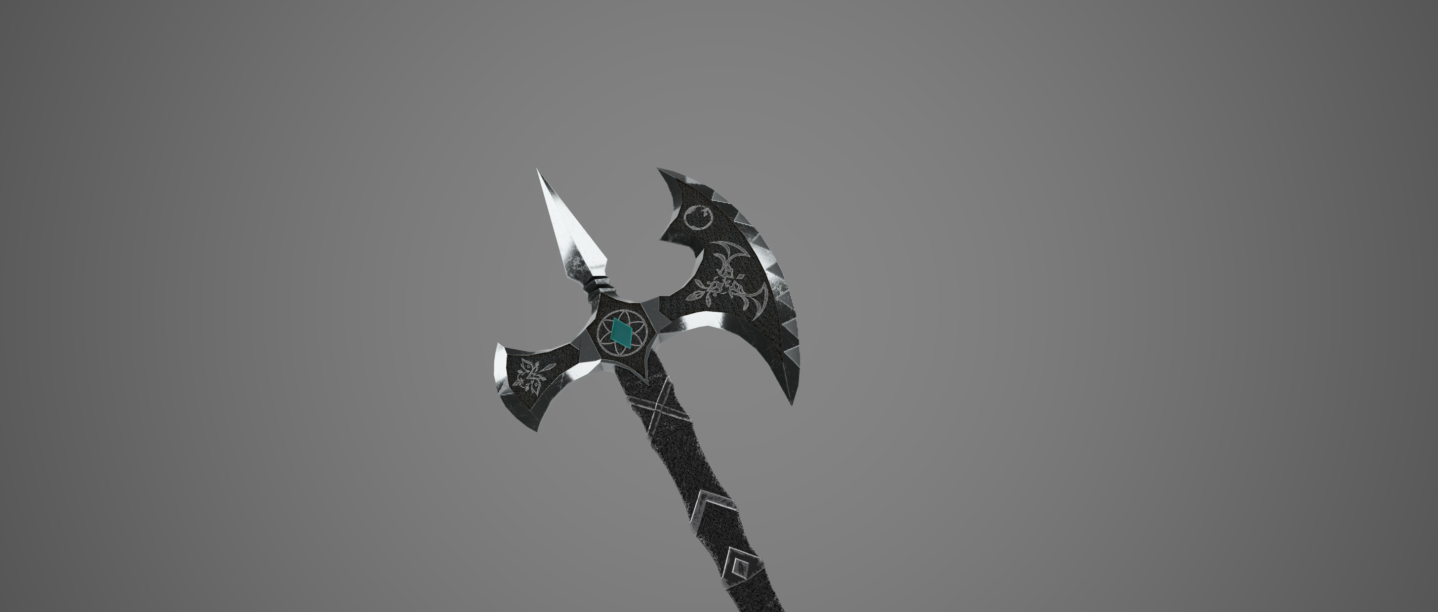 Eclipse Cleaver The Axe of Eternal Night Low-poly 3D model_10