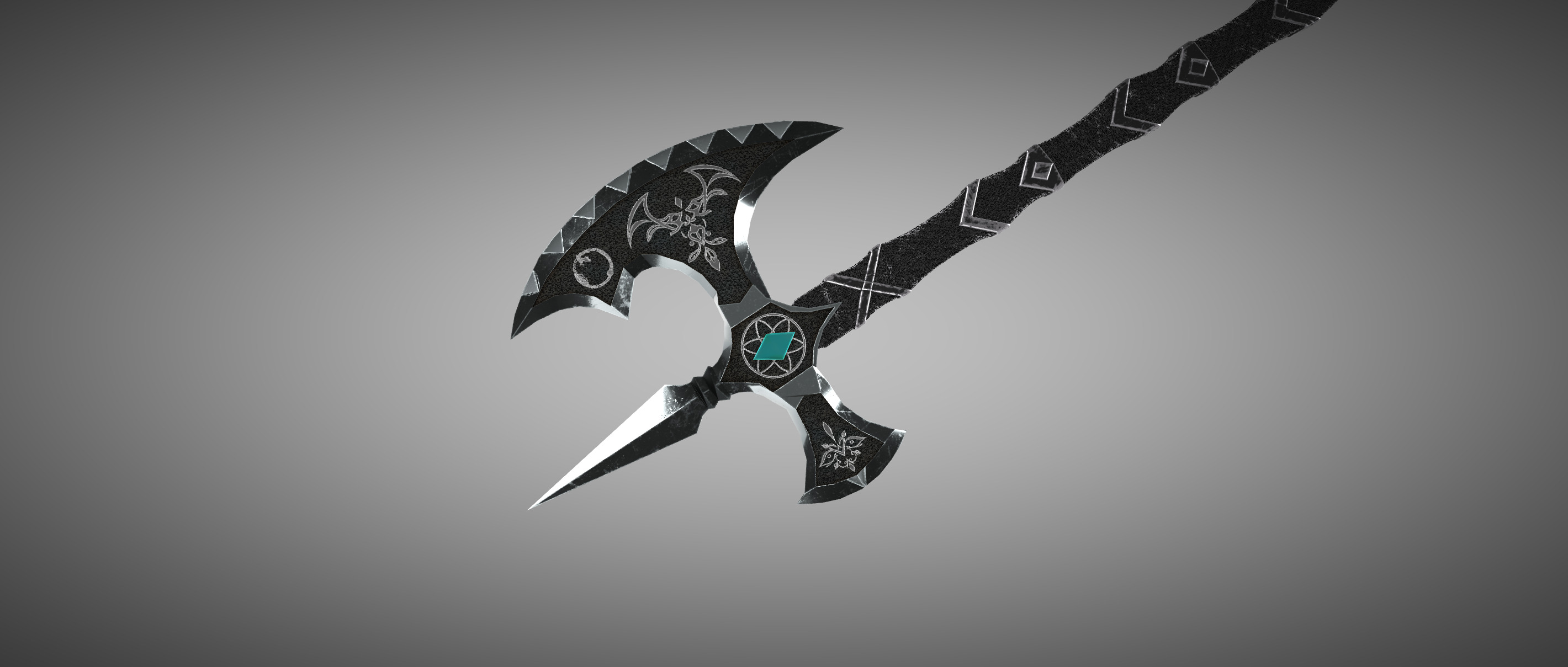 Eclipse Cleaver The Axe of Eternal Night Low-poly 3D model_5
