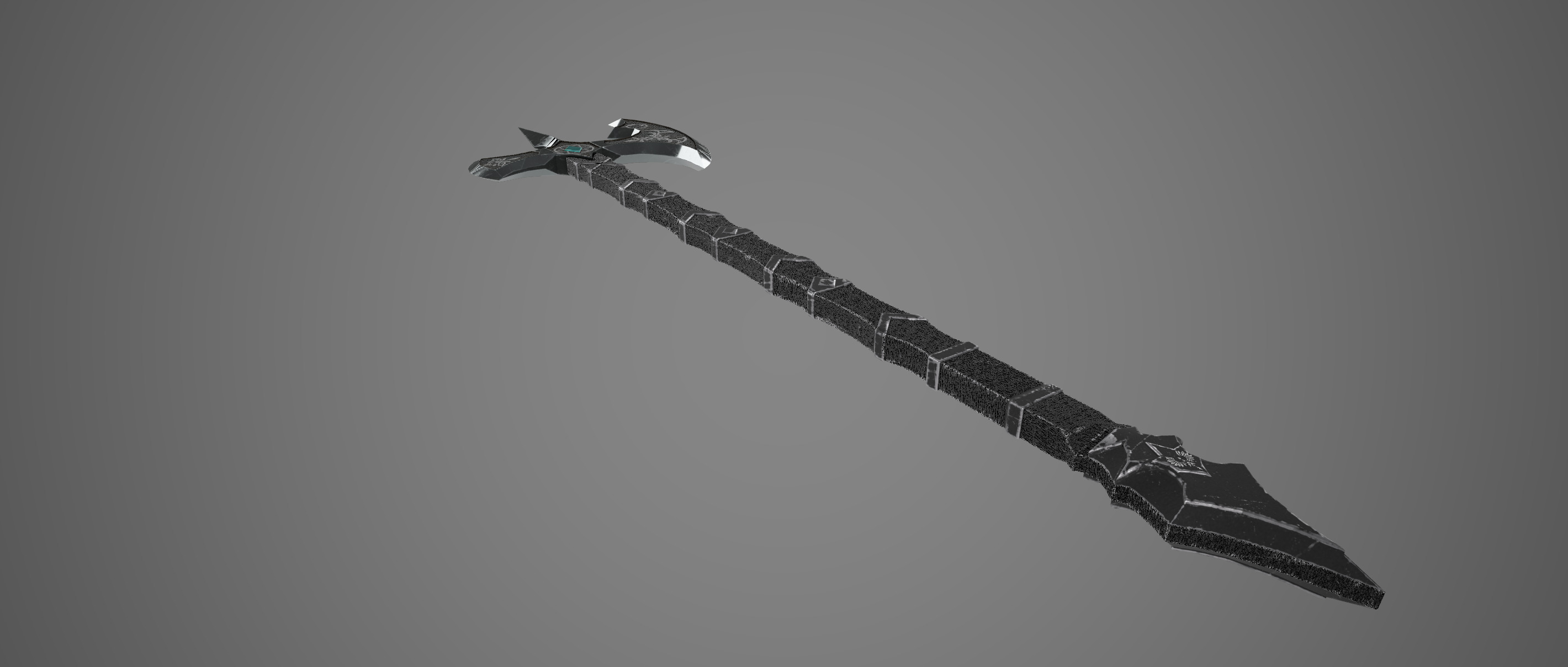 Eclipse Cleaver The Axe of Eternal Night Low-poly 3D model_1