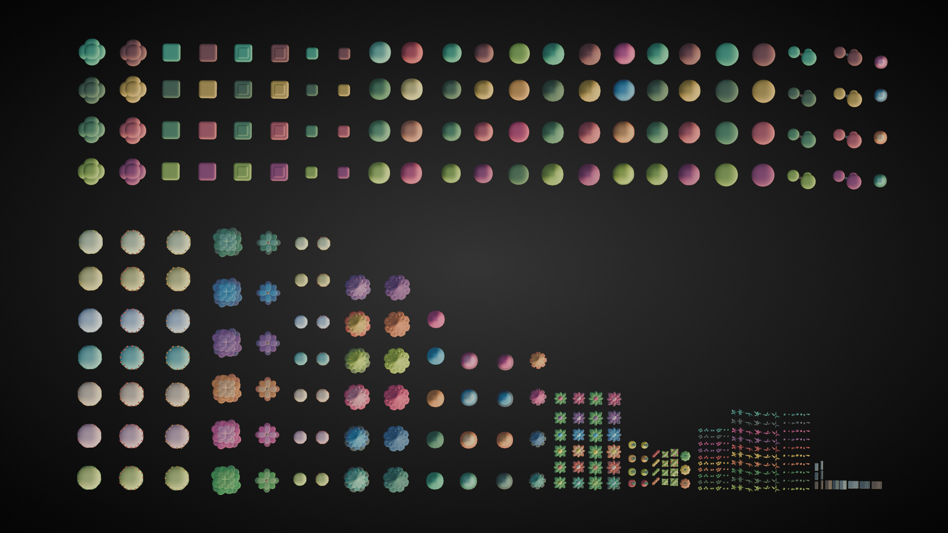 Low Poly Tree and Plant Set Low-poly 3D model_2