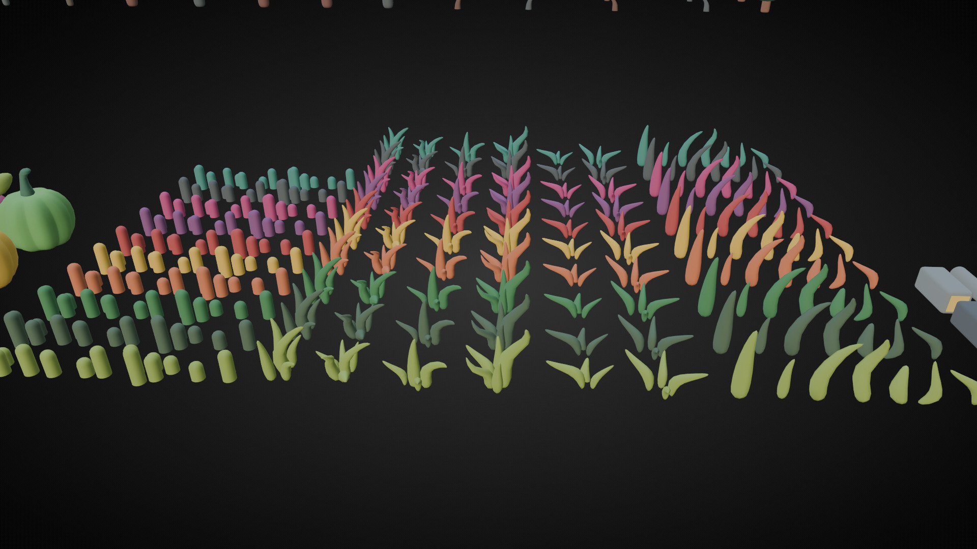 Low Poly Tree and Plant Set Low-poly 3D model_4