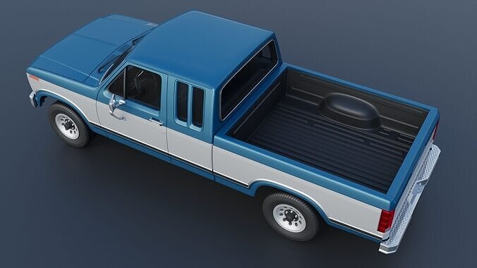 Pickup Truck F-150 SuperCab 1981 3D print model 6