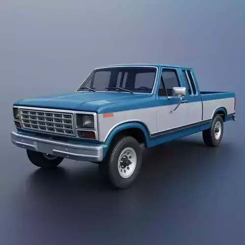 Pickup Truck F-150 SuperCab 1981 3D print model