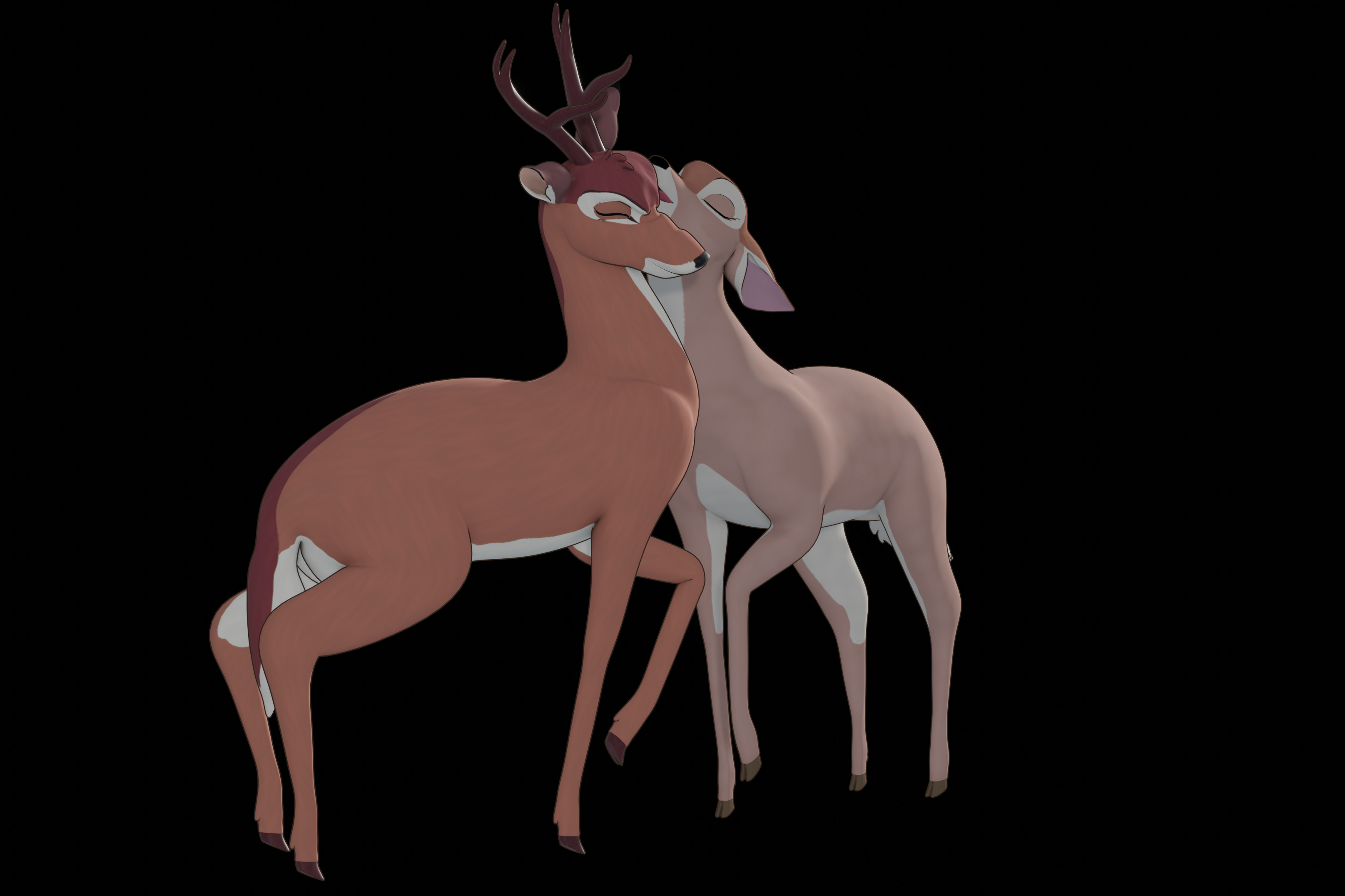 Buck Bambi  Low-poly 3D model_32