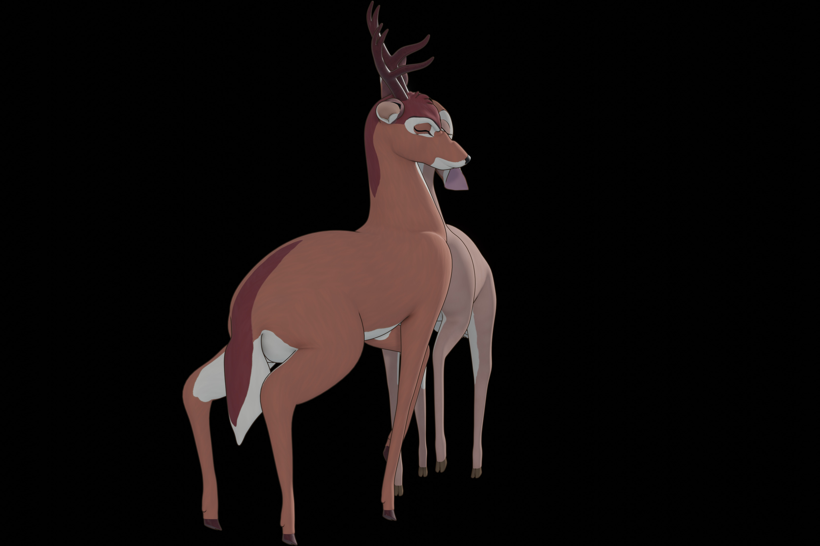 Buck Bambi  Low-poly 3D model_37
