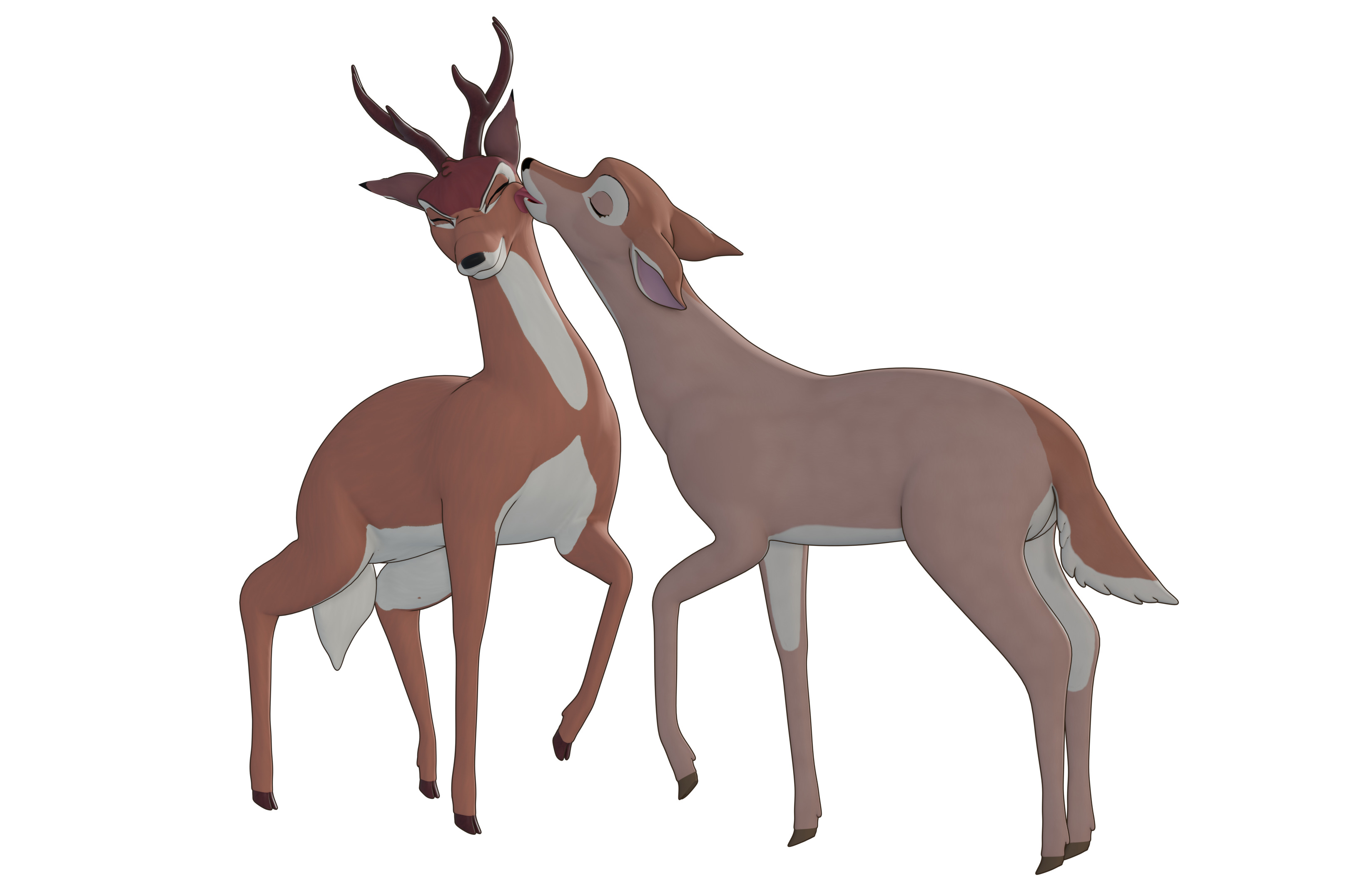 Buck Bambi  Low-poly 3D model_3