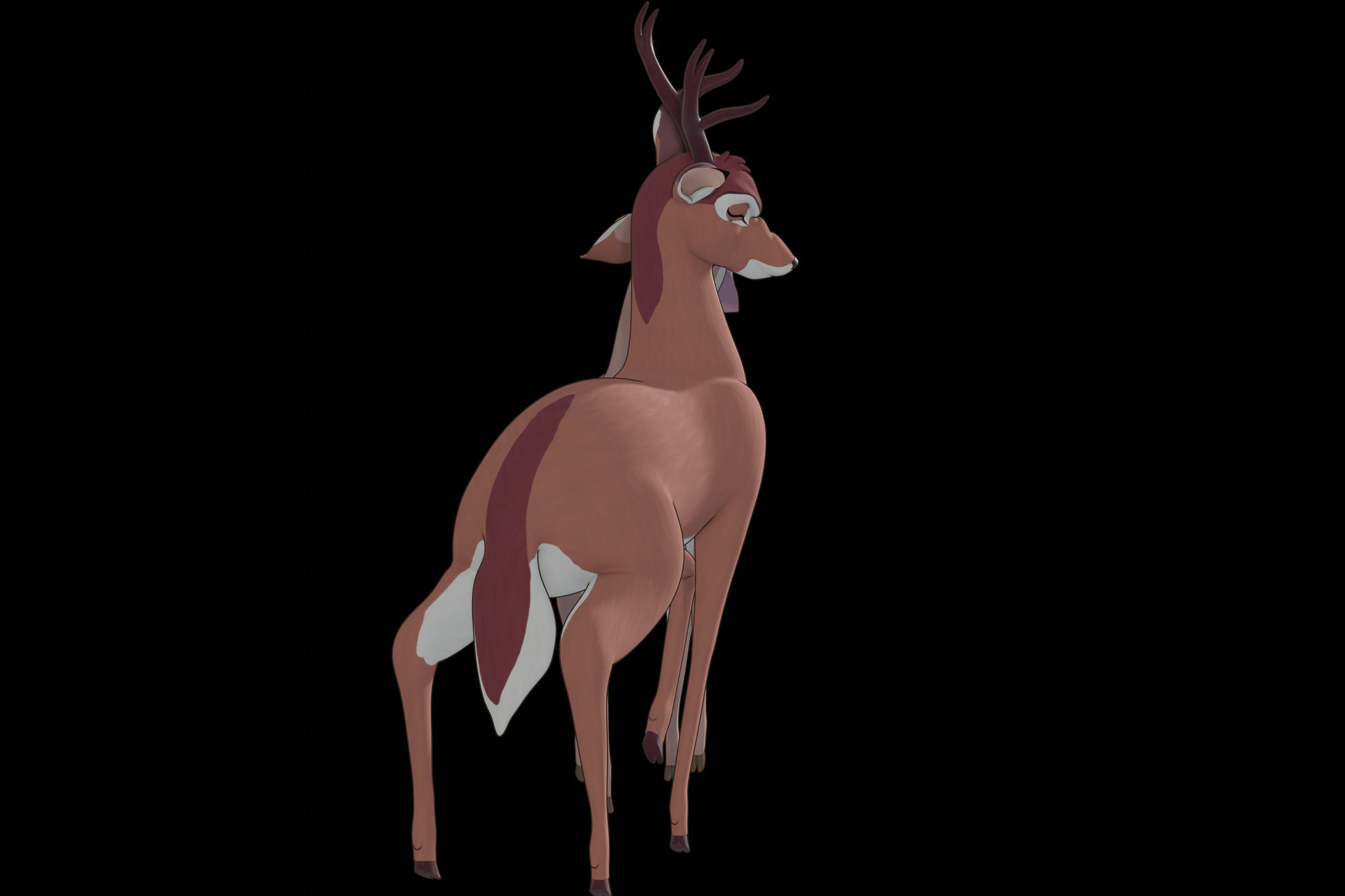 Buck Bambi  Low-poly 3D model_40