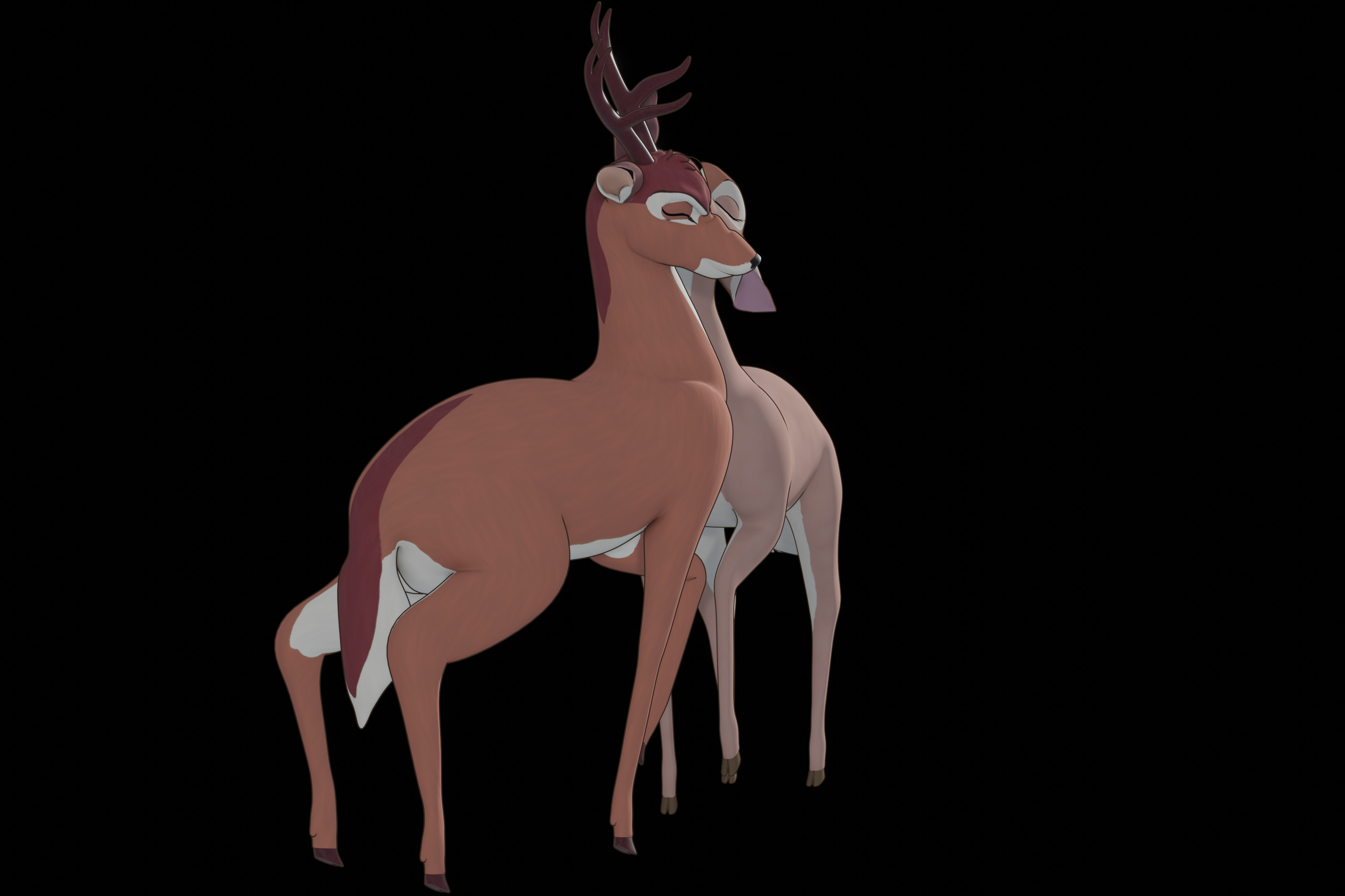 Buck Bambi  Low-poly 3D model_36
