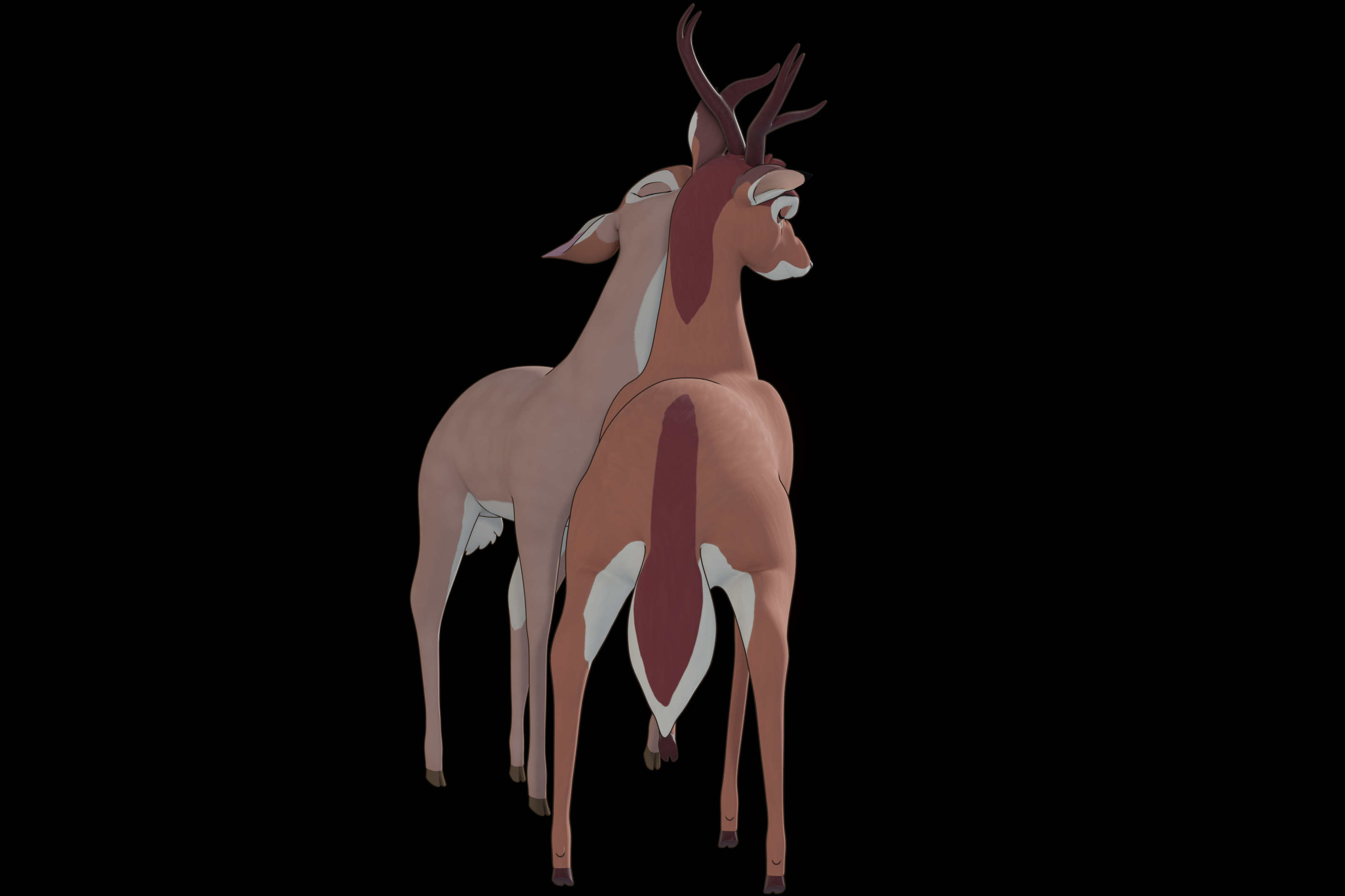 Buck Bambi  Low-poly 3D model_44