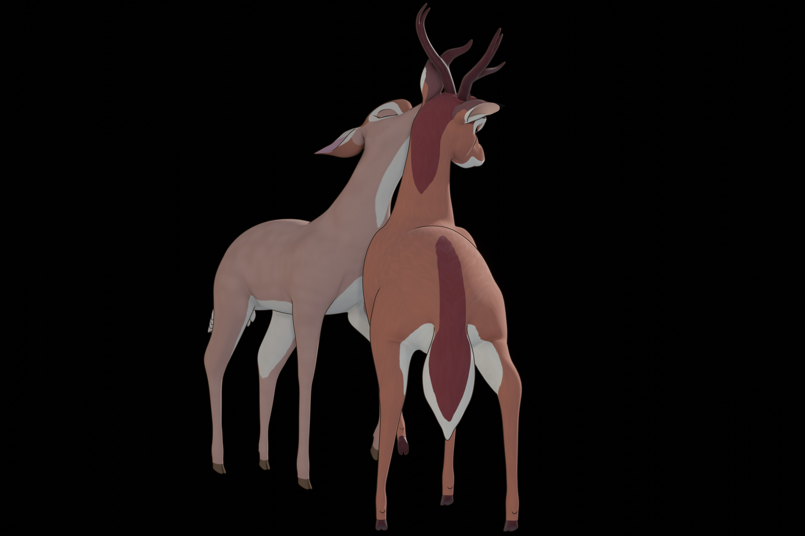 Buck Bambi  Low-poly 3D model_46