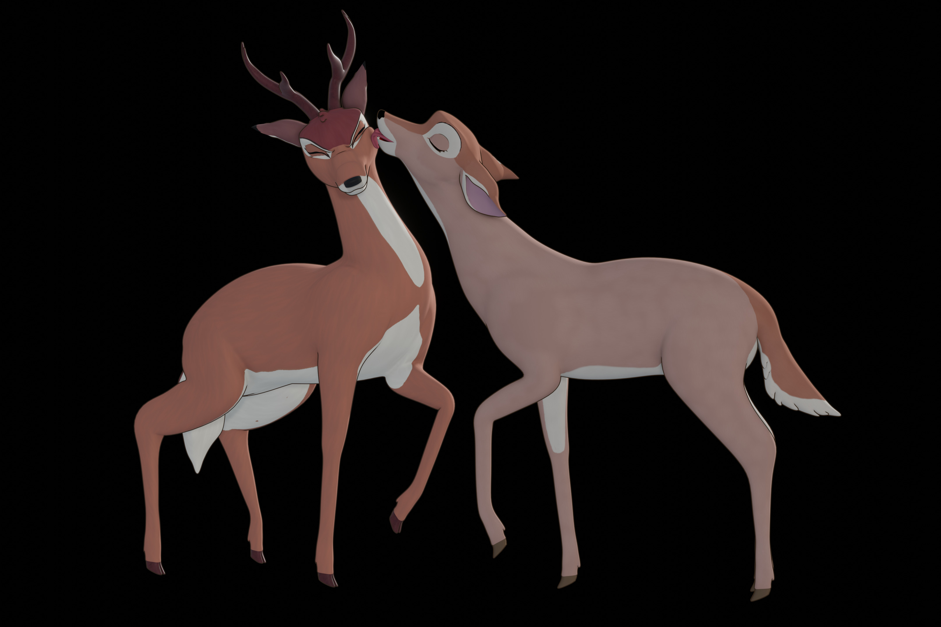 Buck Bambi  Low-poly 3D model_15