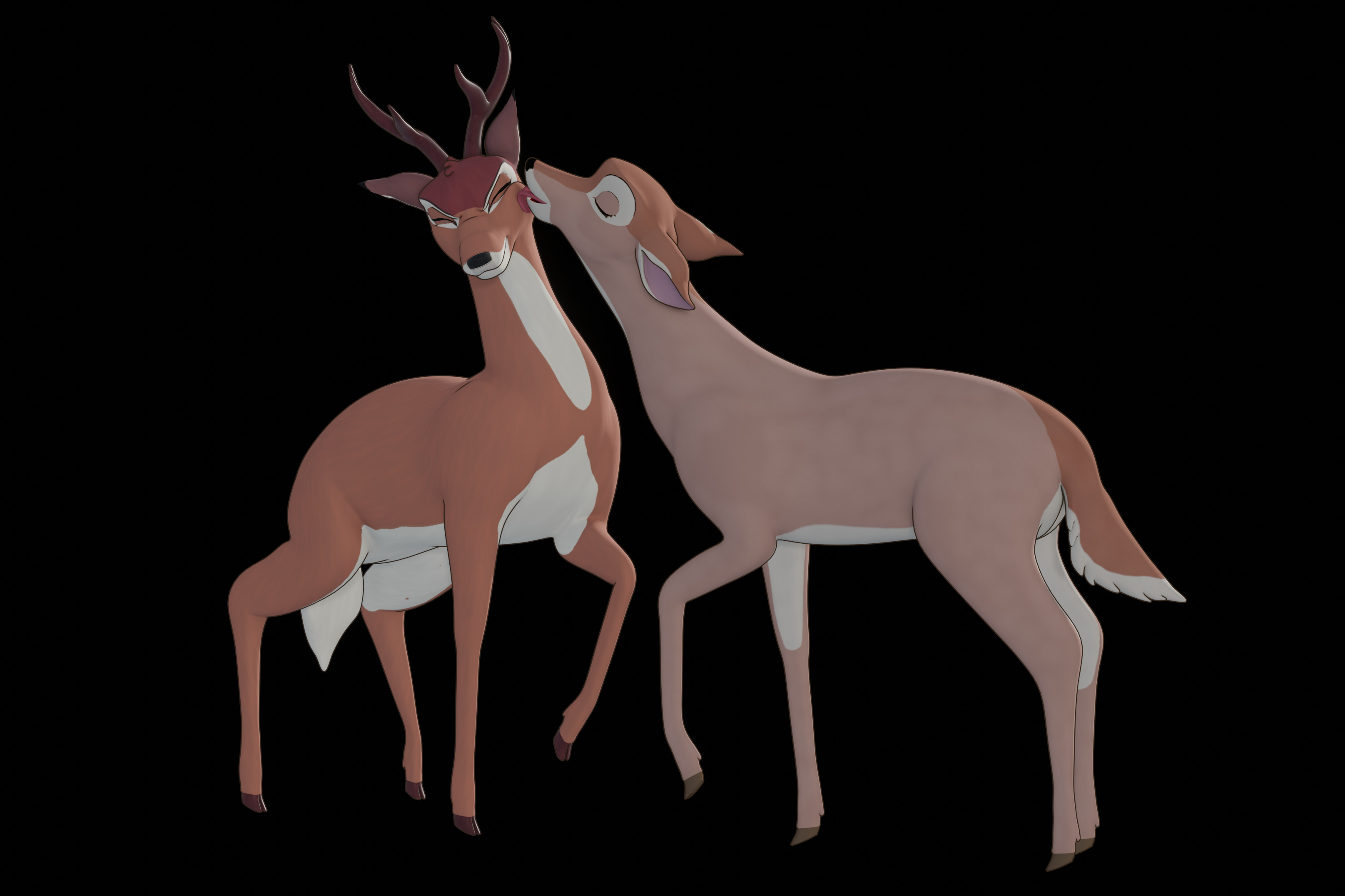 Buck Bambi  Low-poly 3D model_9