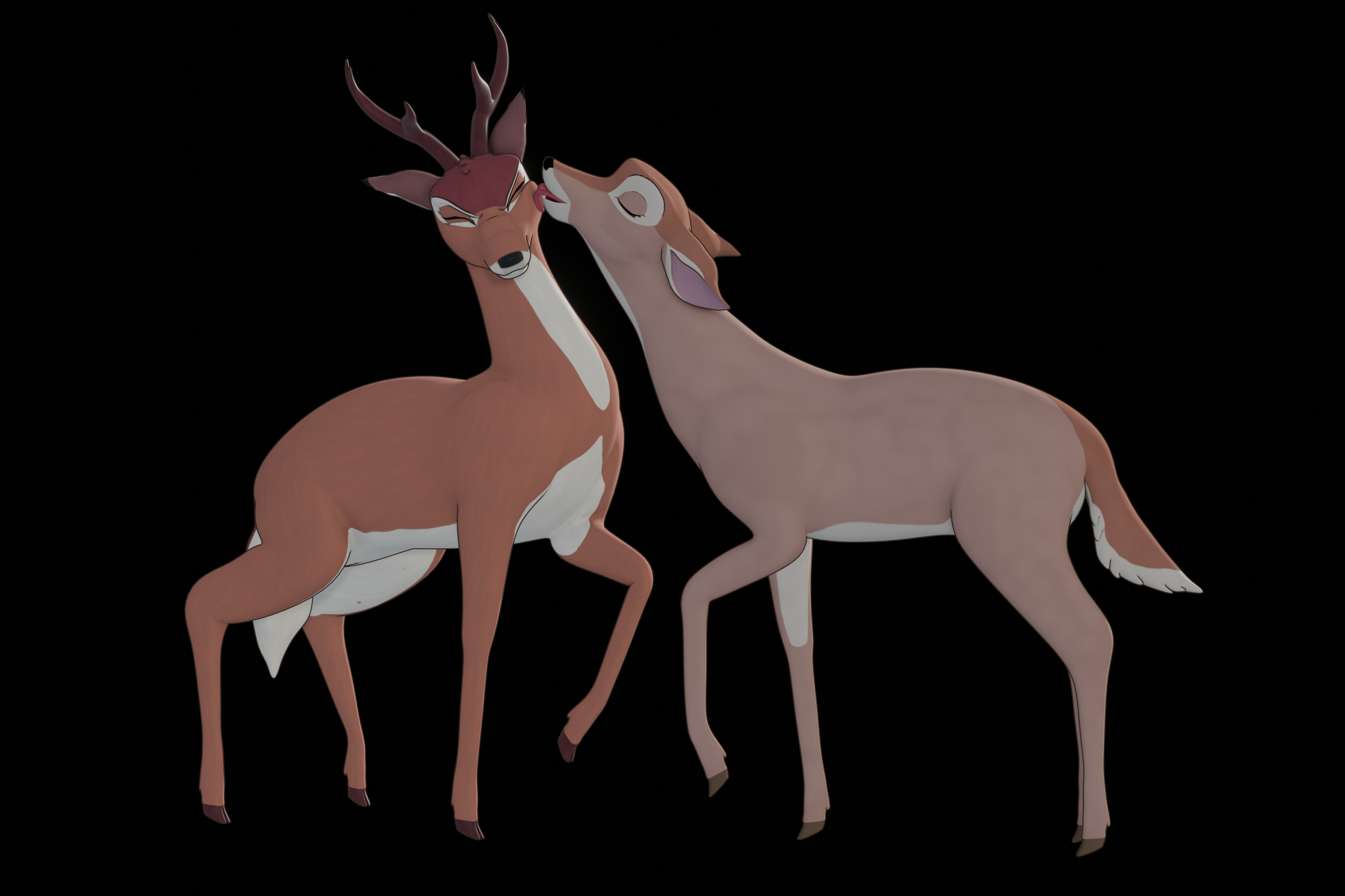 Buck Bambi  Low-poly 3D model_16
