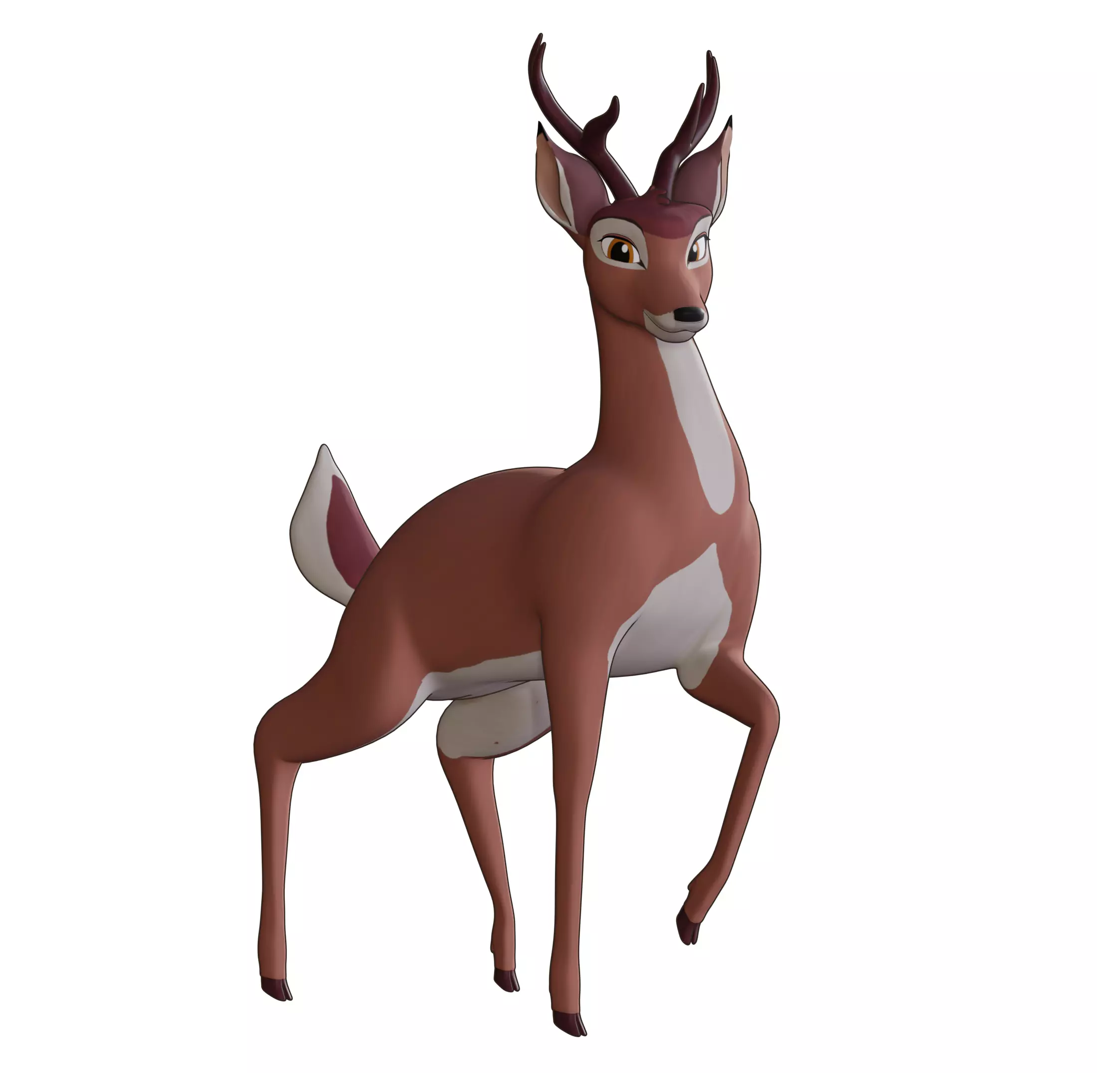 Buck Bambi  Low-poly 3D model_0