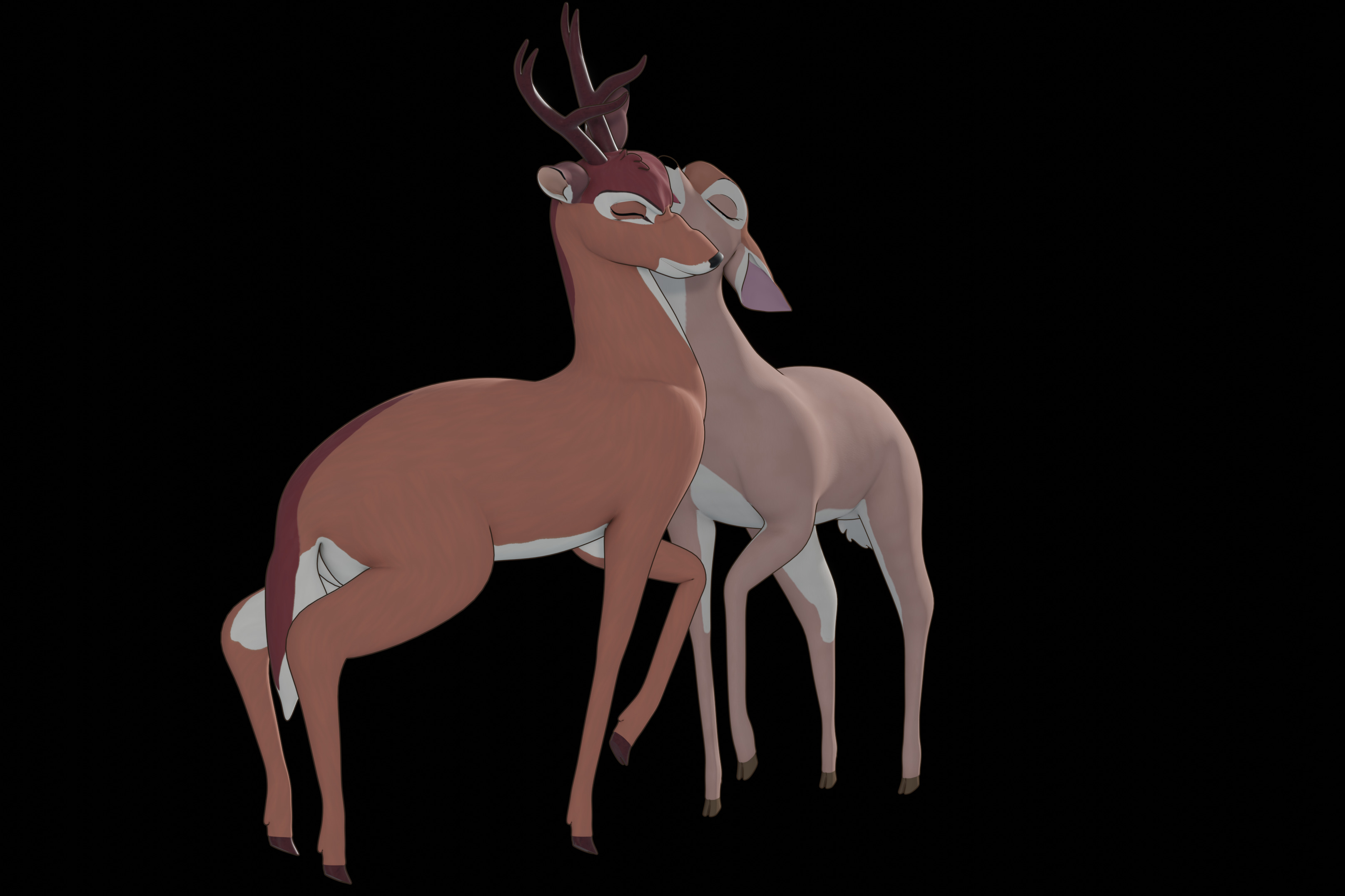 Buck Bambi  Low-poly 3D model_33