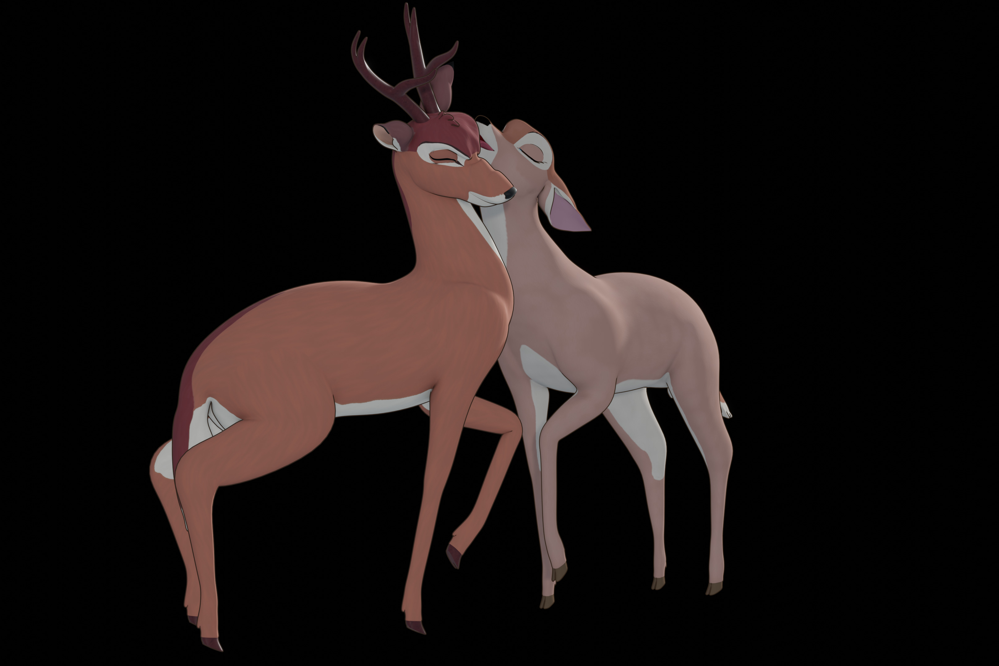 Buck Bambi  Low-poly 3D model_31