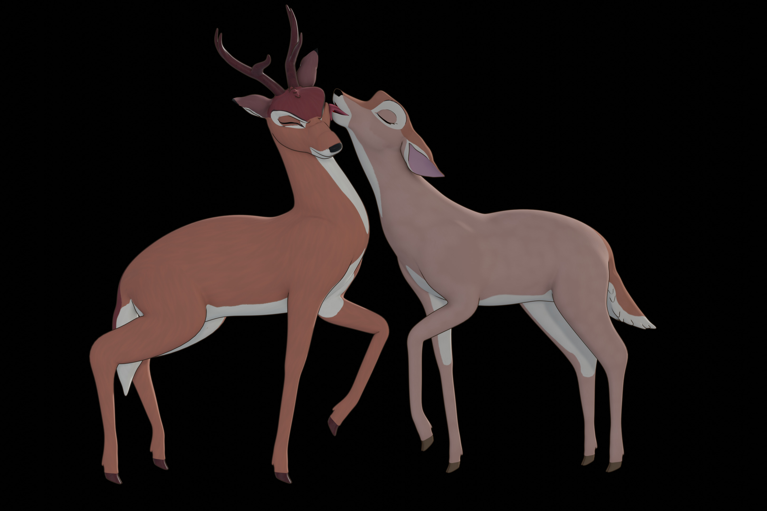Buck Bambi  Low-poly 3D model_24