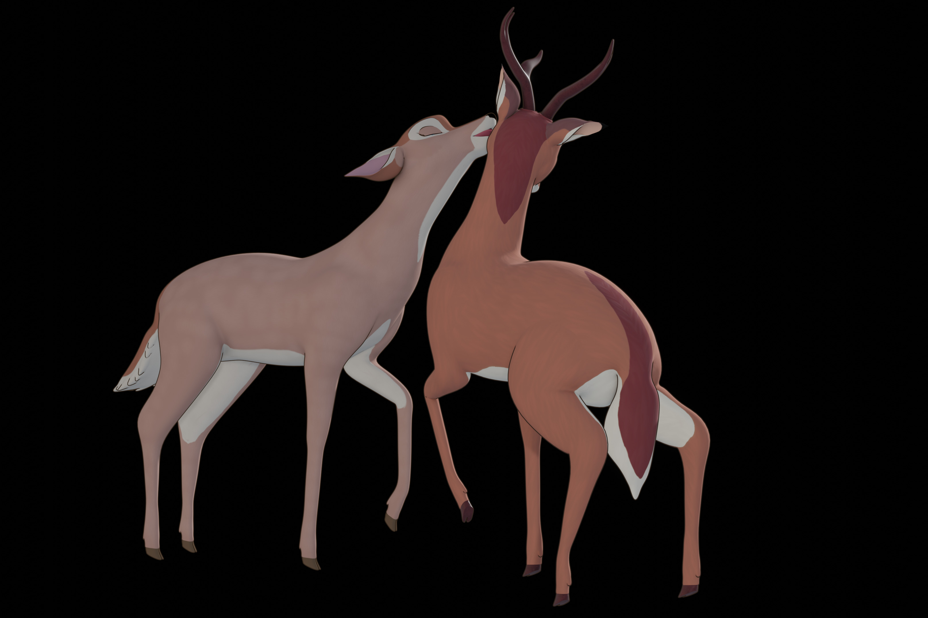 Buck Bambi  Low-poly 3D model_51