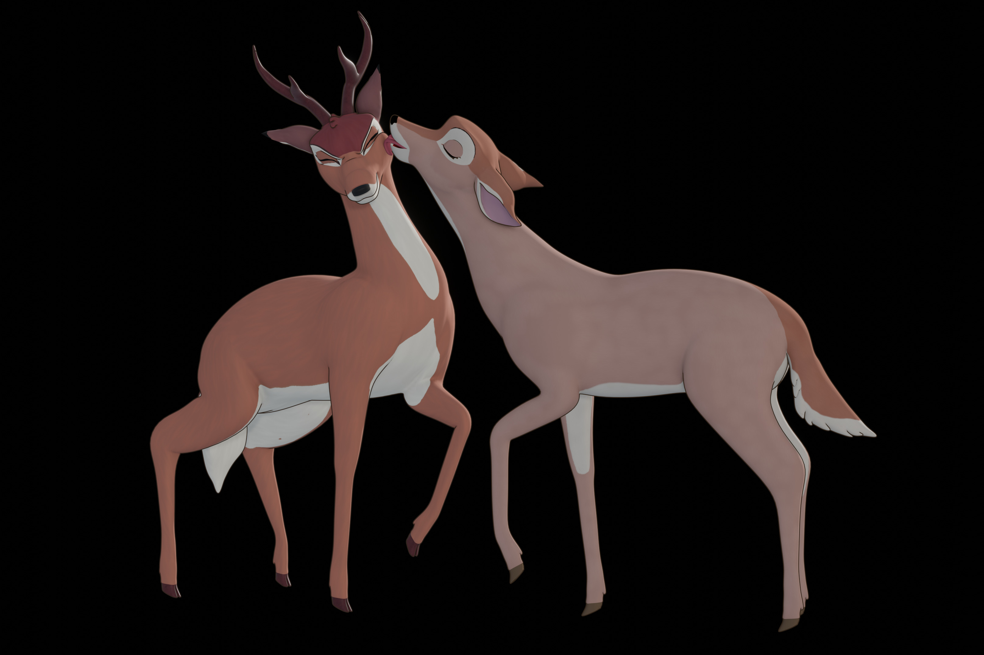 Buck Bambi  Low-poly 3D model_13