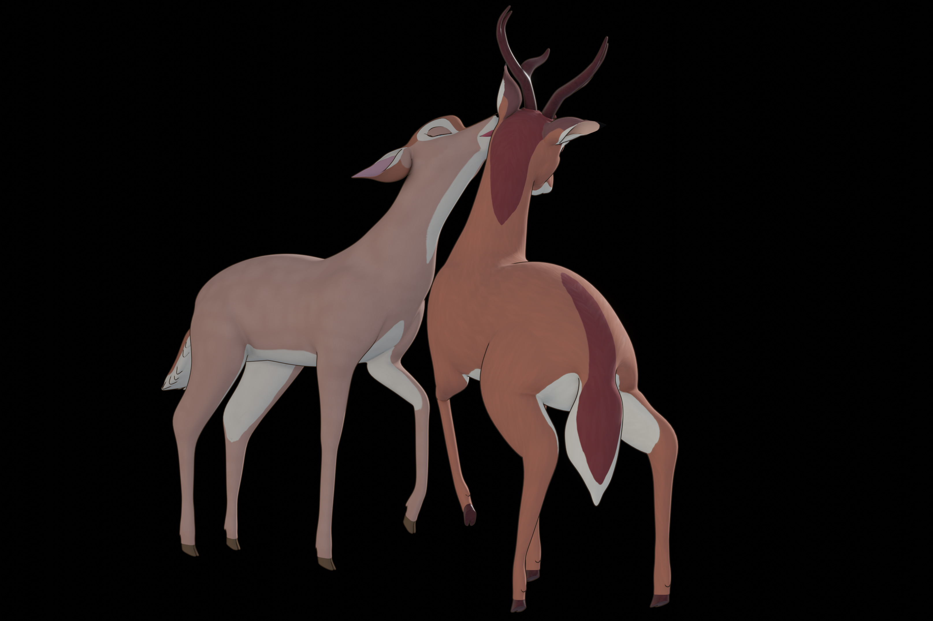 Buck Bambi  Low-poly 3D model_49