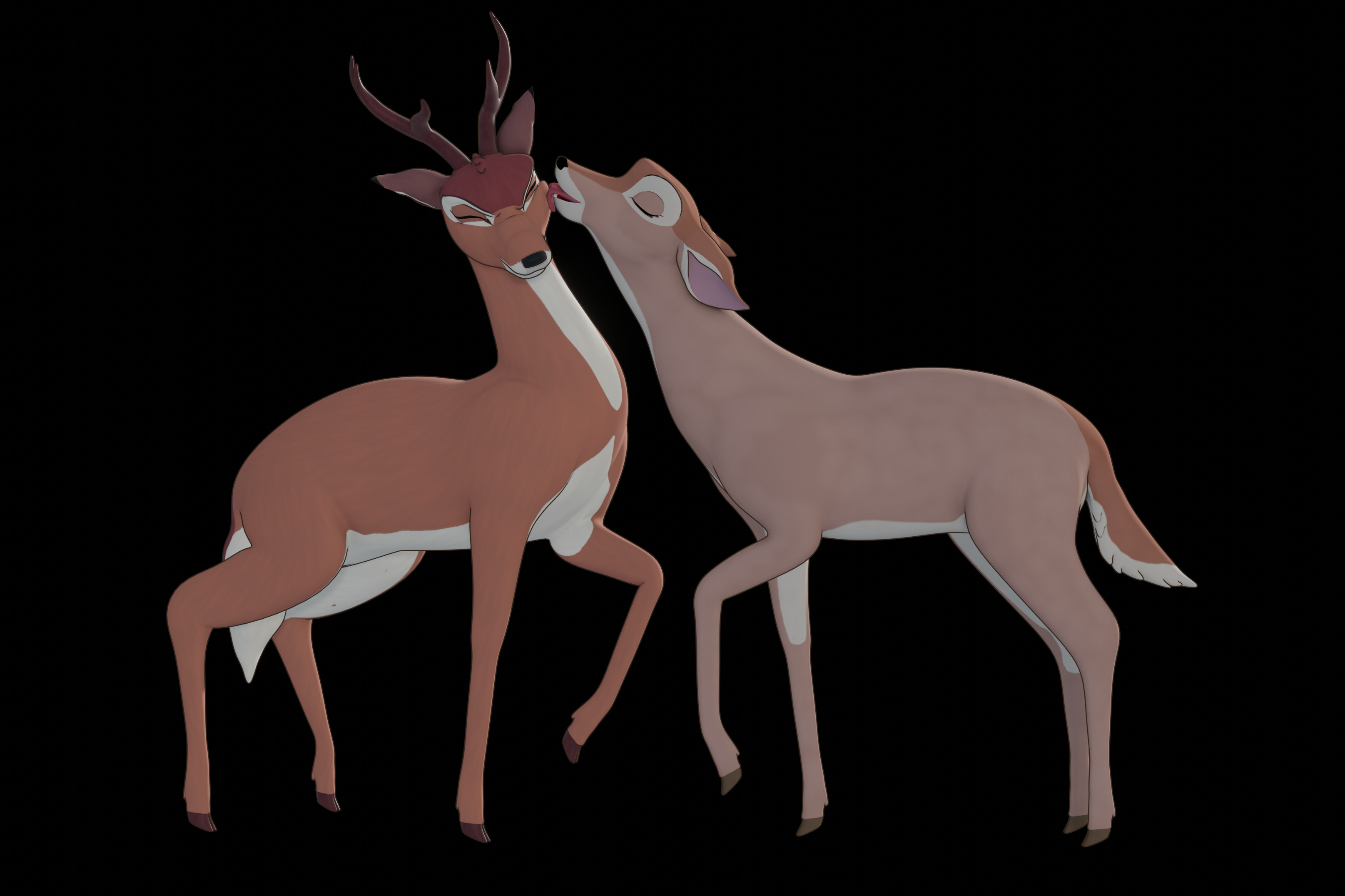Buck Bambi  Low-poly 3D model_19