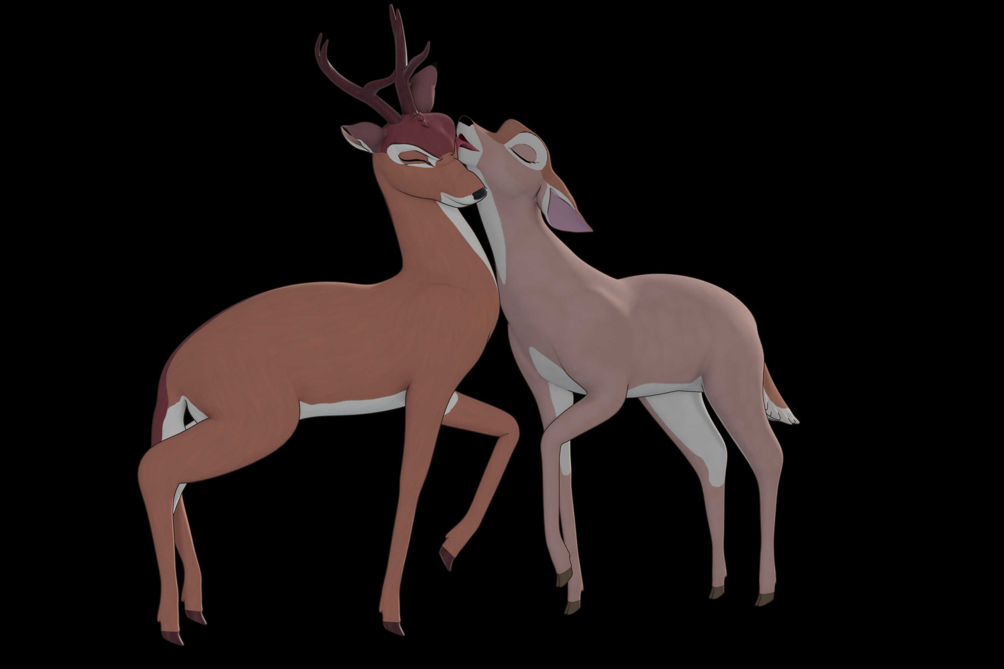 Buck Bambi  Low-poly 3D model_28