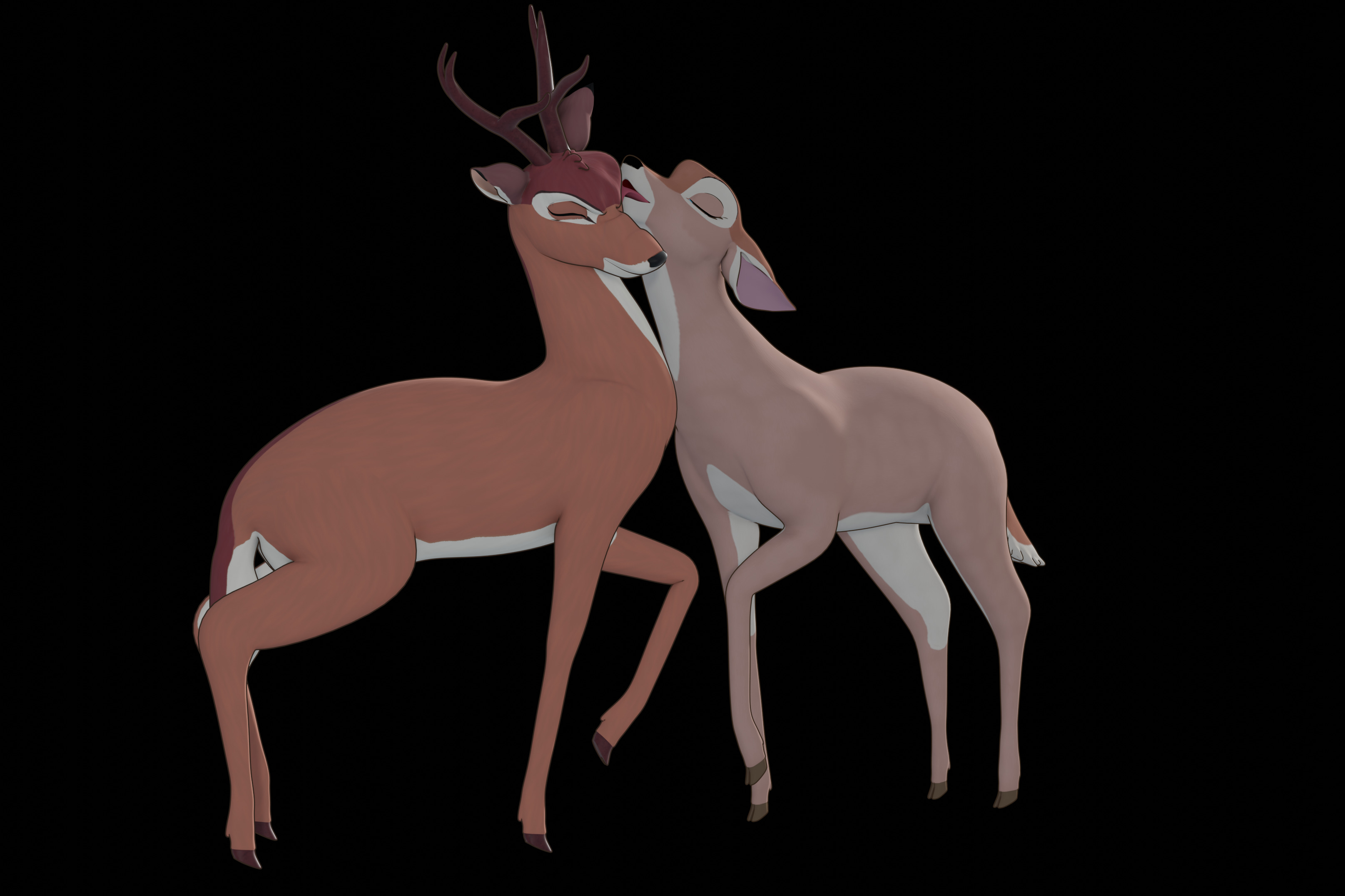 Buck Bambi  Low-poly 3D model_29