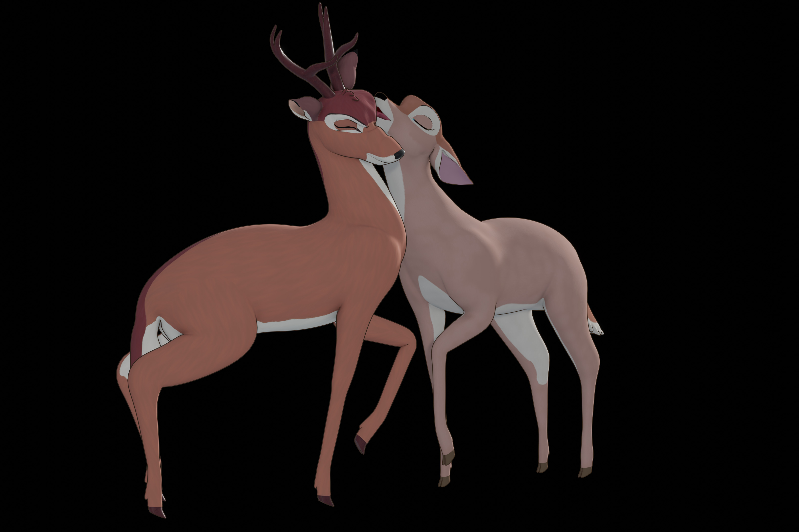 Buck Bambi  Low-poly 3D model_30
