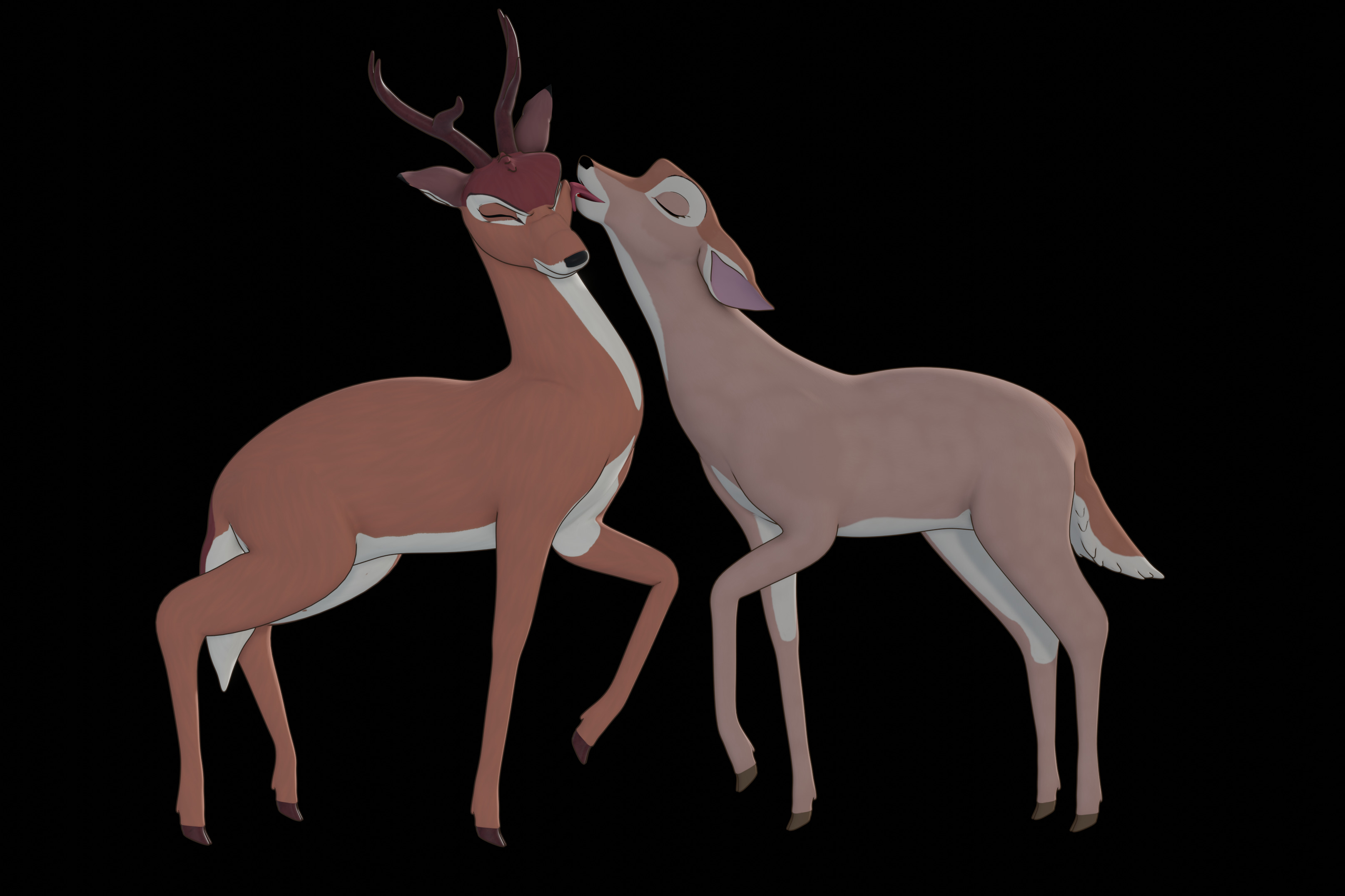 Buck Bambi  Low-poly 3D model_23