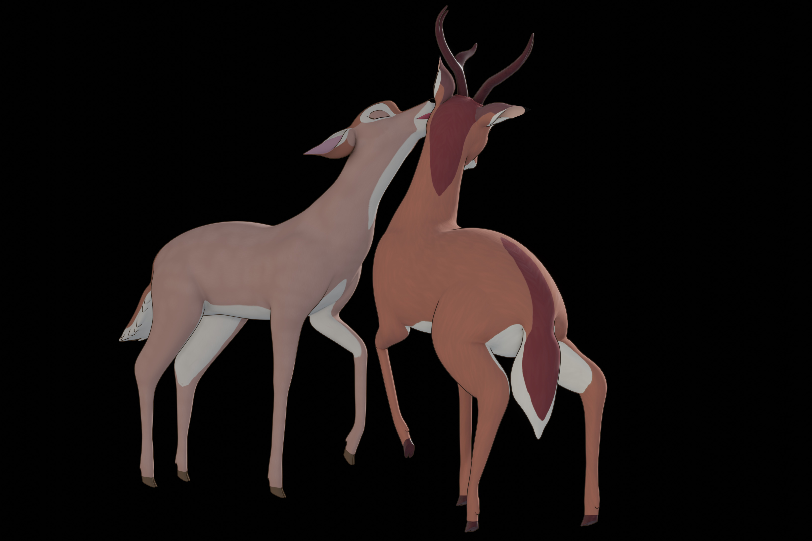Buck Bambi  Low-poly 3D model_50
