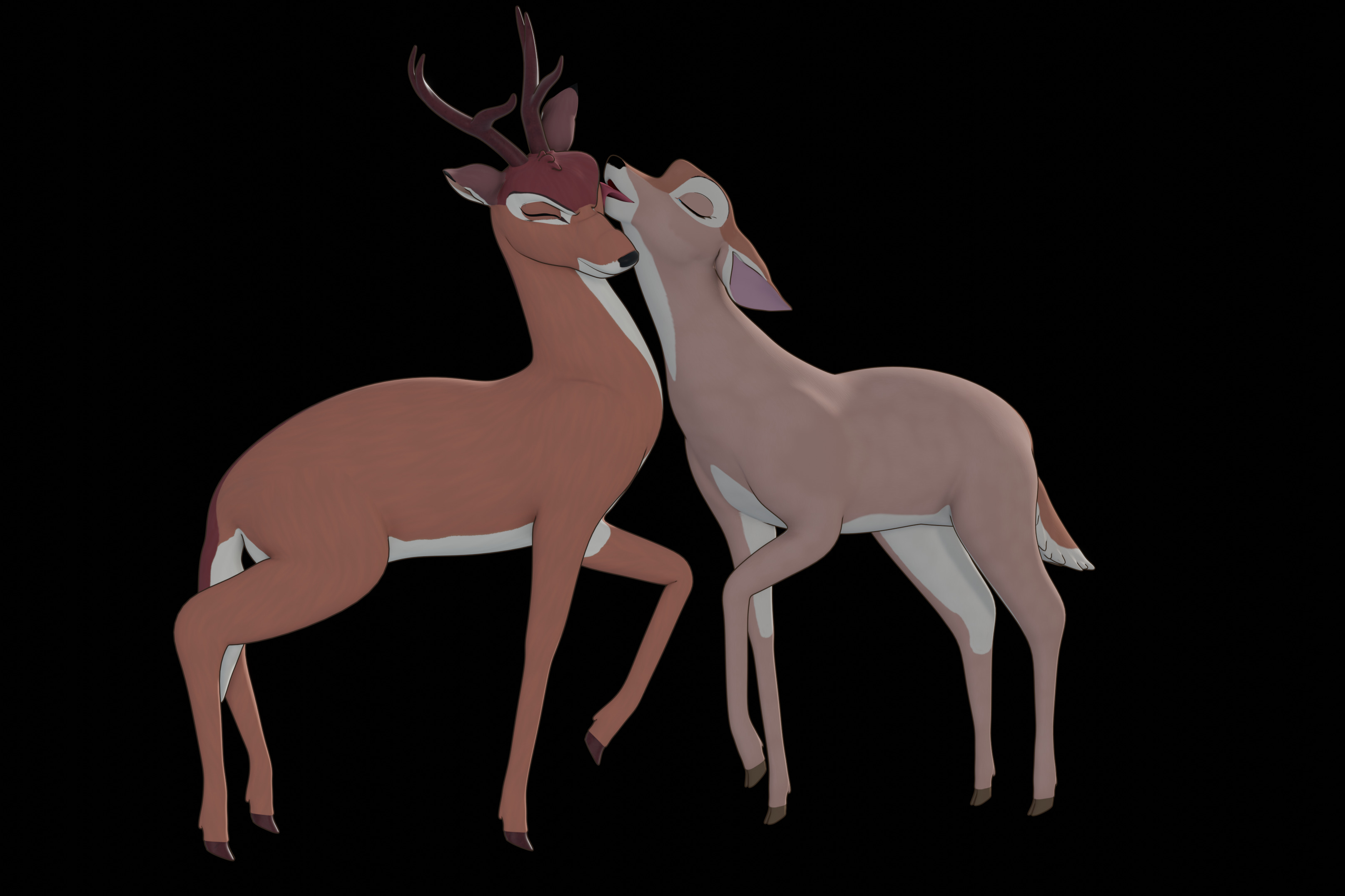 Buck Bambi  Low-poly 3D model_27