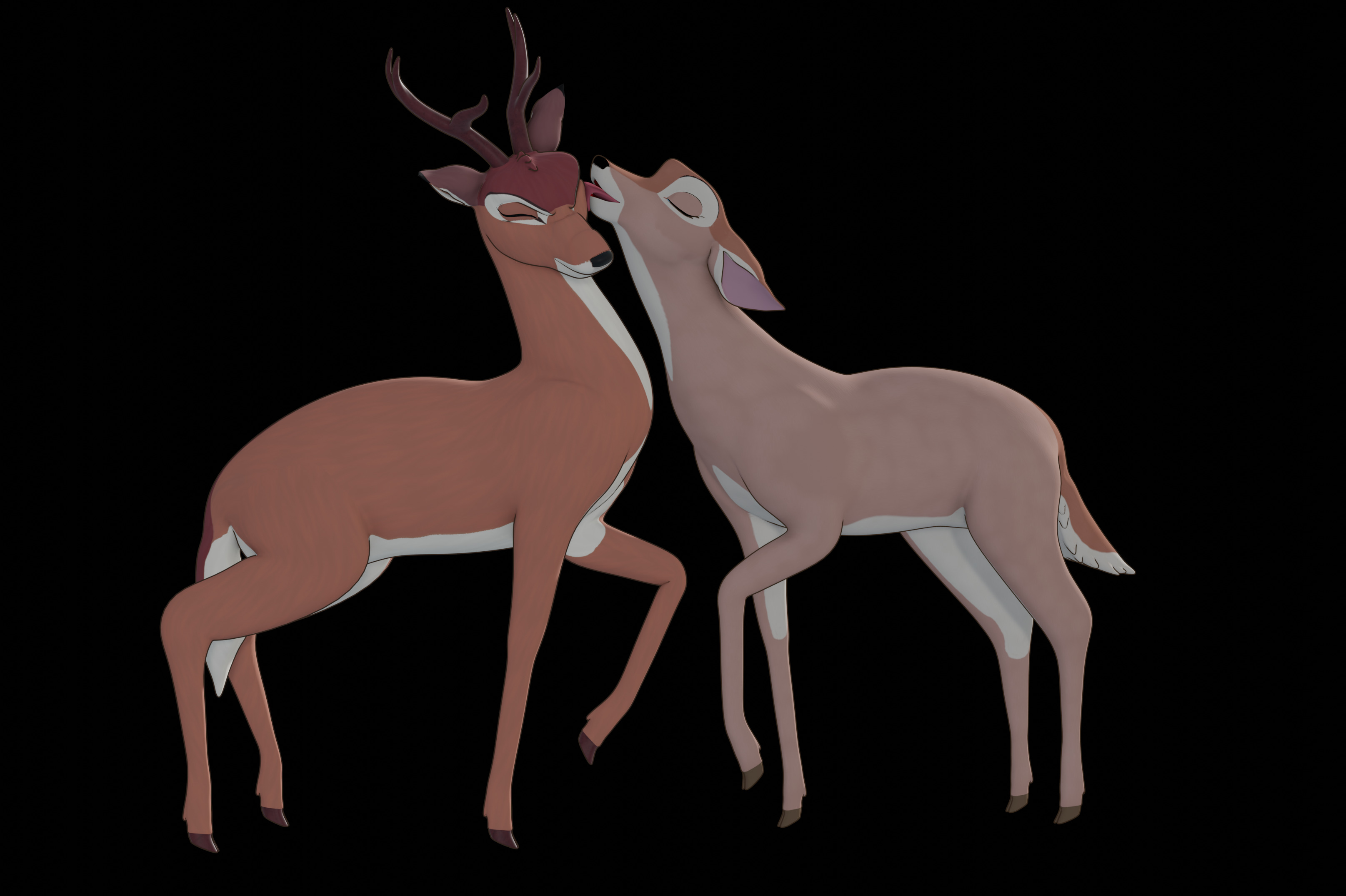 Buck Bambi  Low-poly 3D model_25