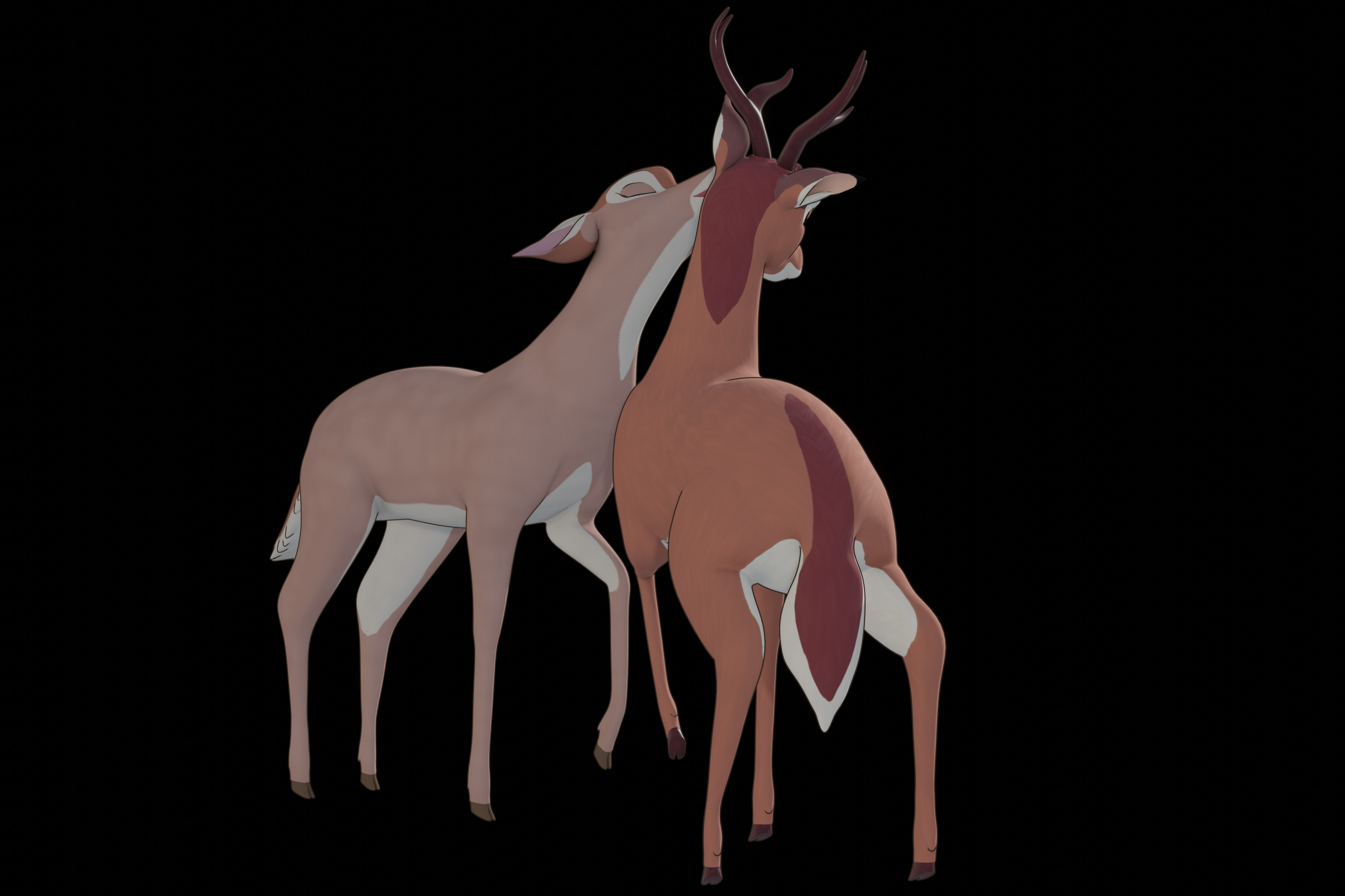 Buck Bambi  Low-poly 3D model_48