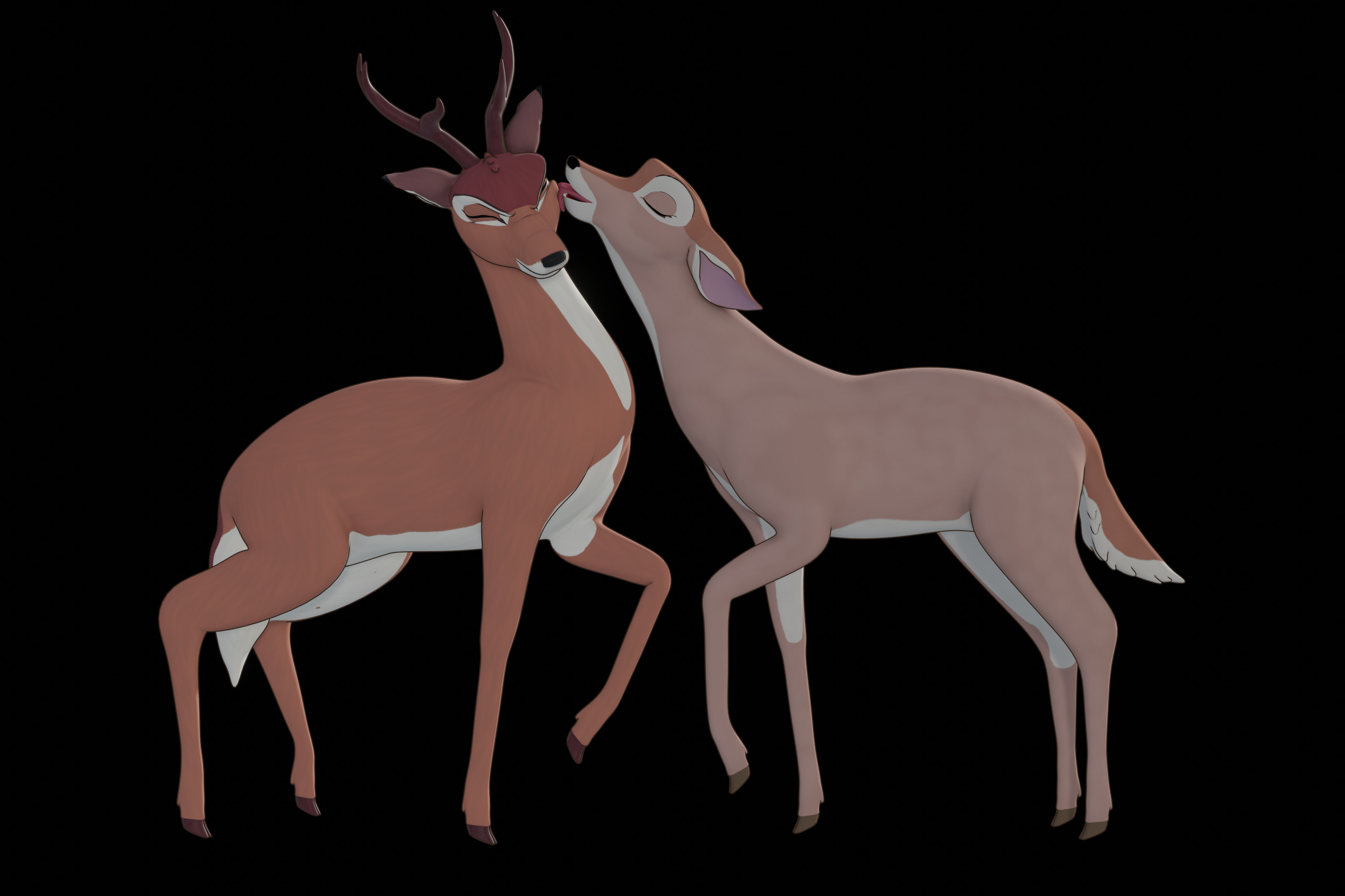 Buck Bambi  Low-poly 3D model_21