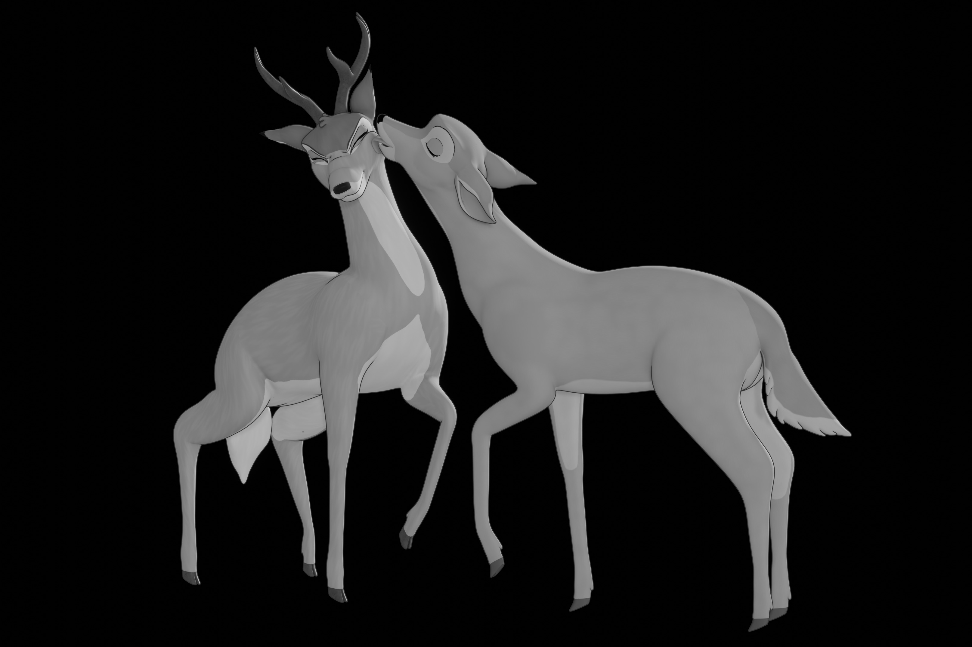 Buck Bambi  Low-poly 3D model_4
