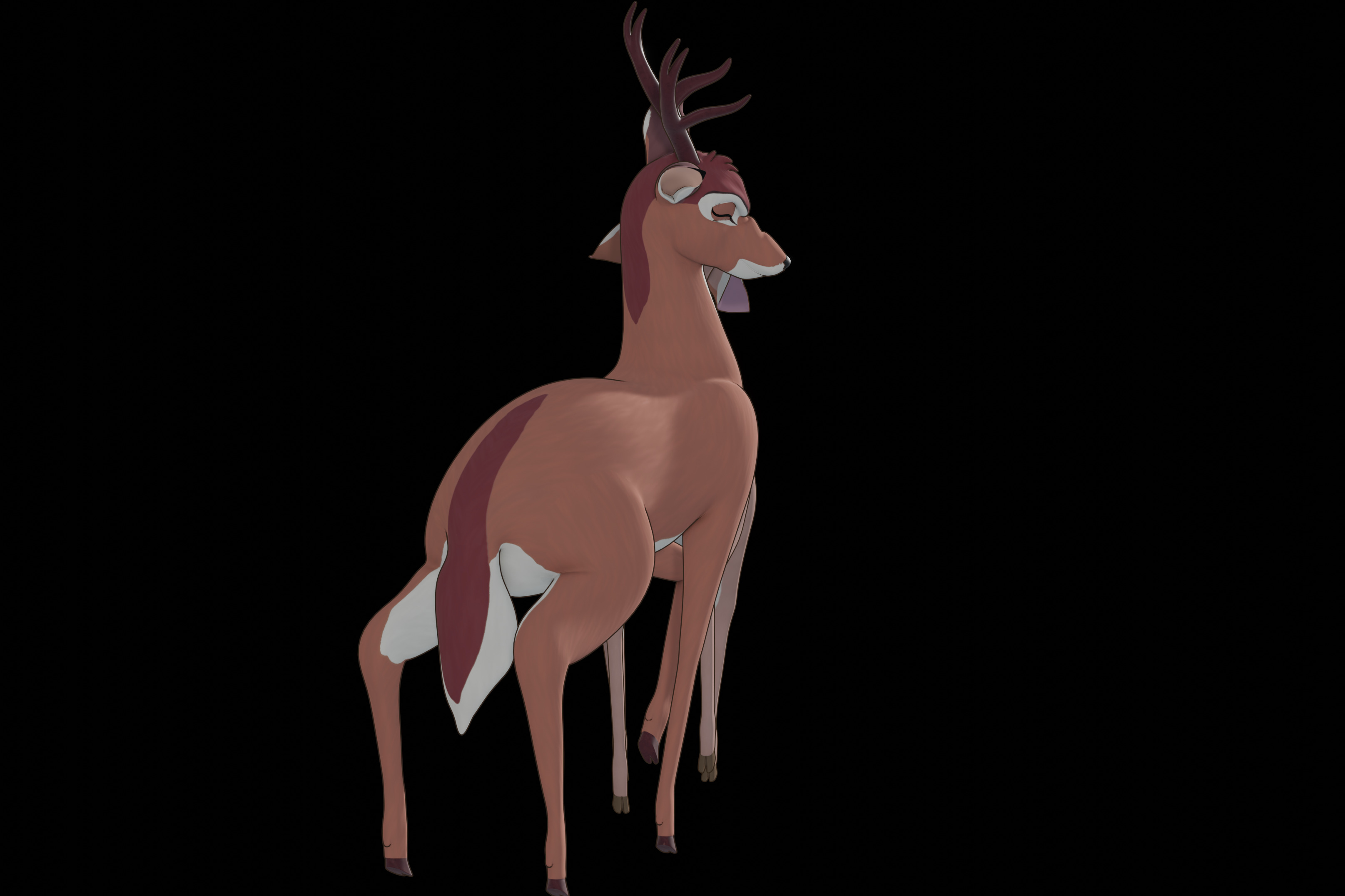 Buck Bambi  Low-poly 3D model_39