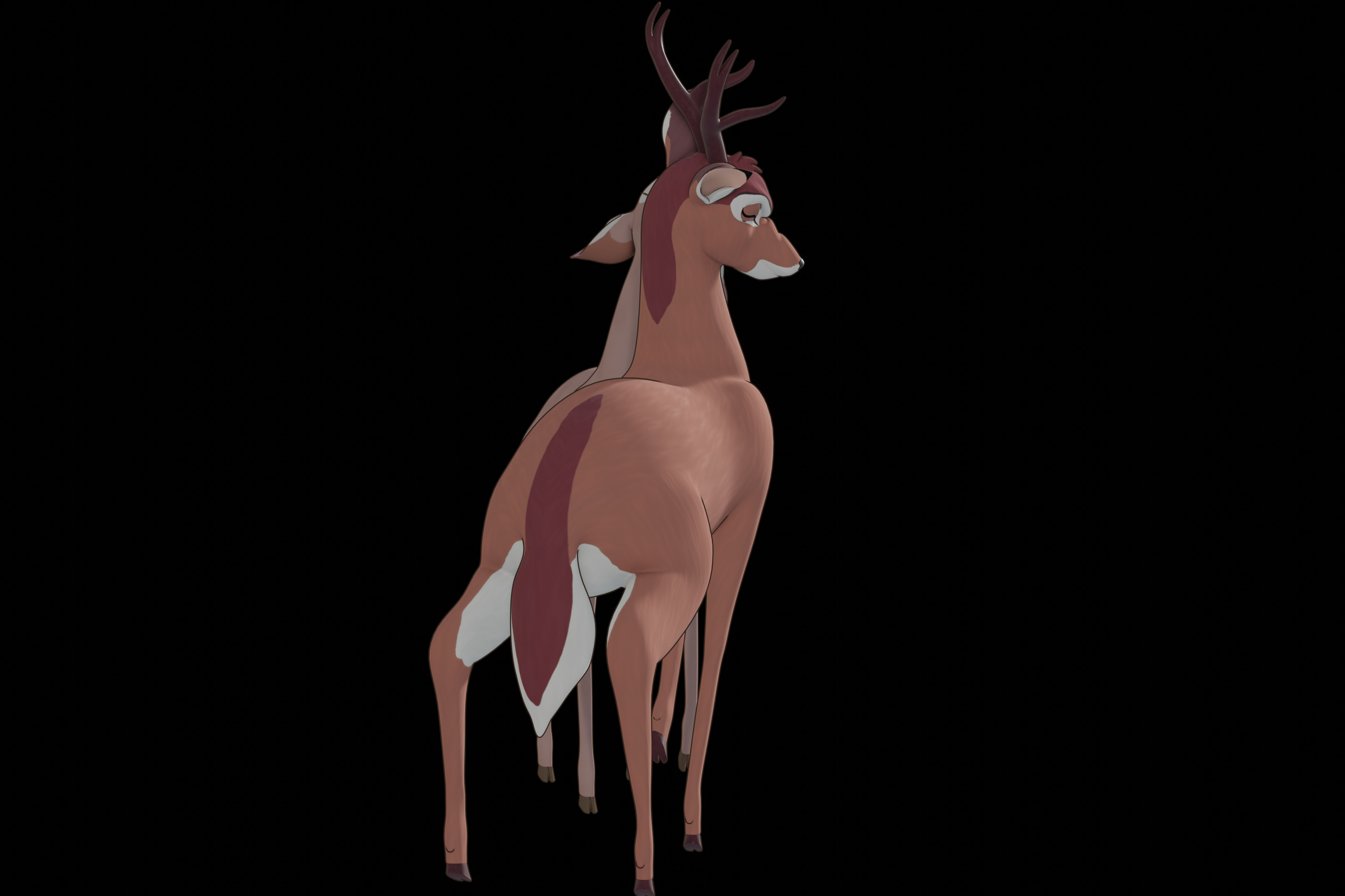 Buck Bambi  Low-poly 3D model_41