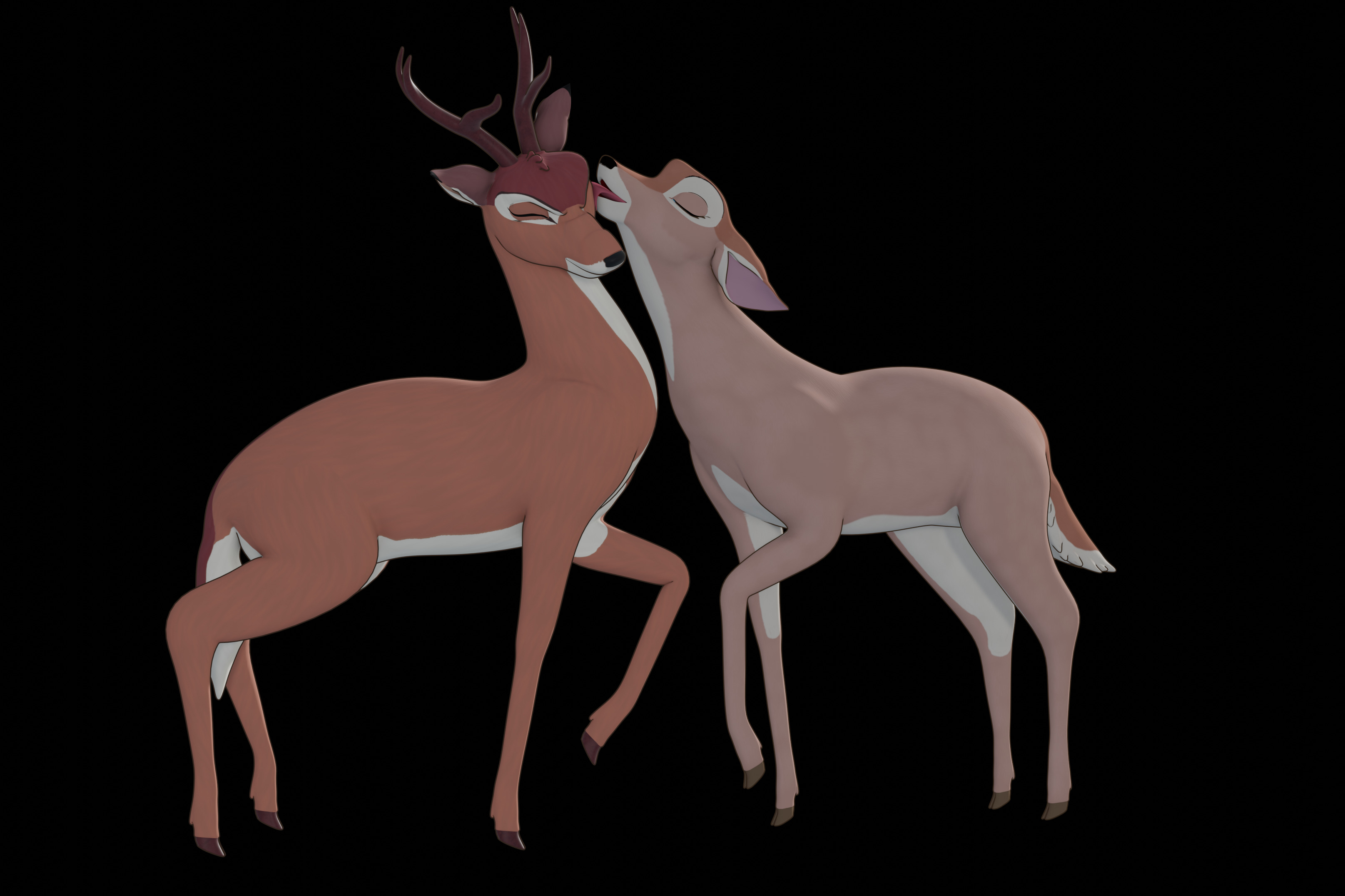 Buck Bambi  Low-poly 3D model_26