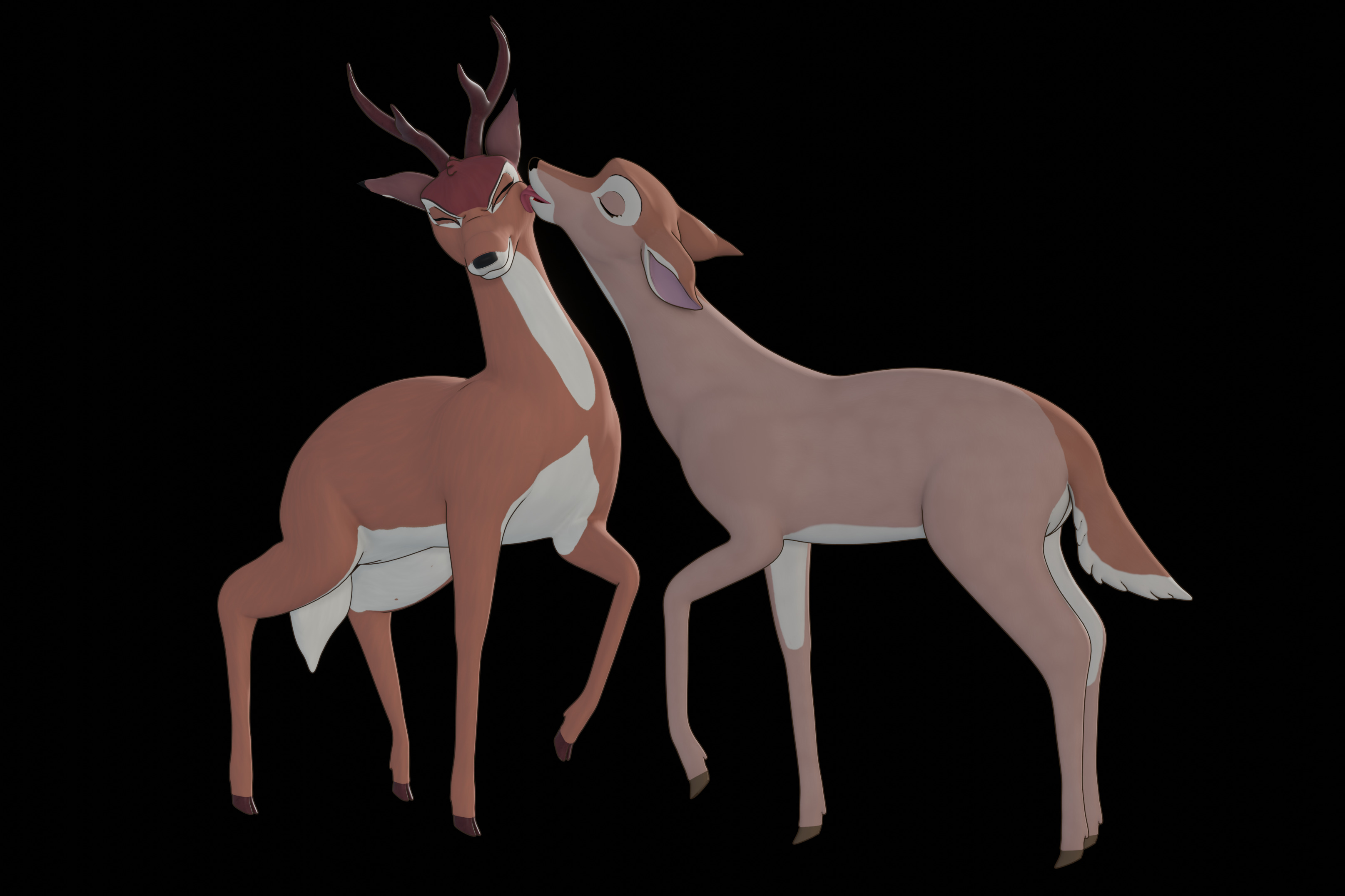 Buck Bambi  Low-poly 3D model_11