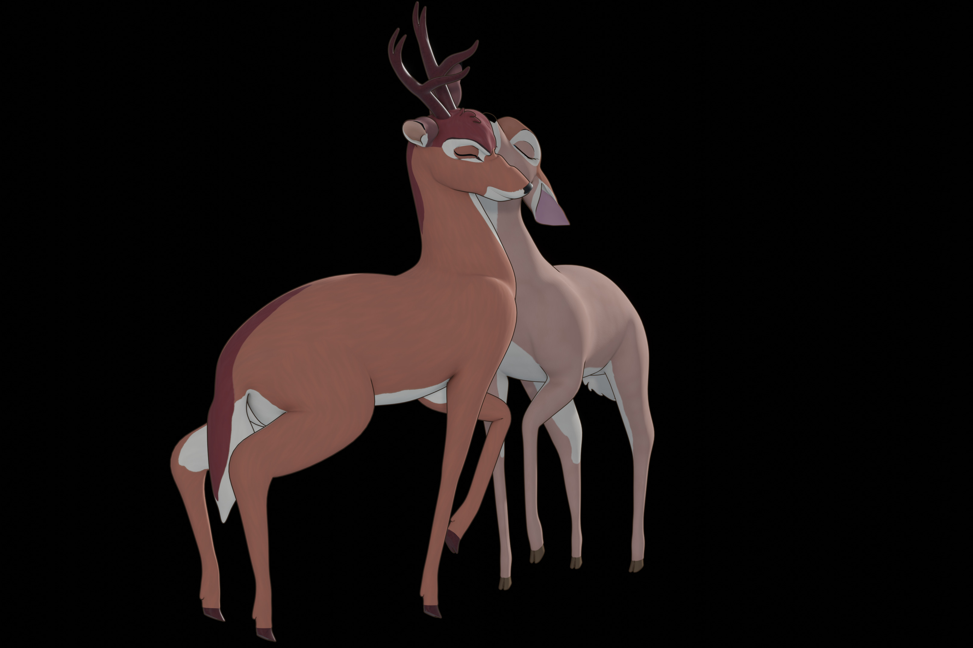 Buck Bambi  Low-poly 3D model_34