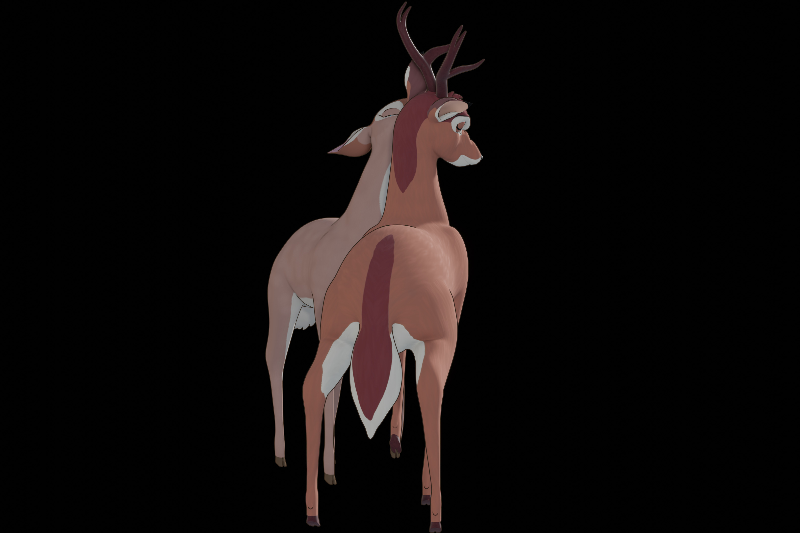 Buck Bambi  Low-poly 3D model_43