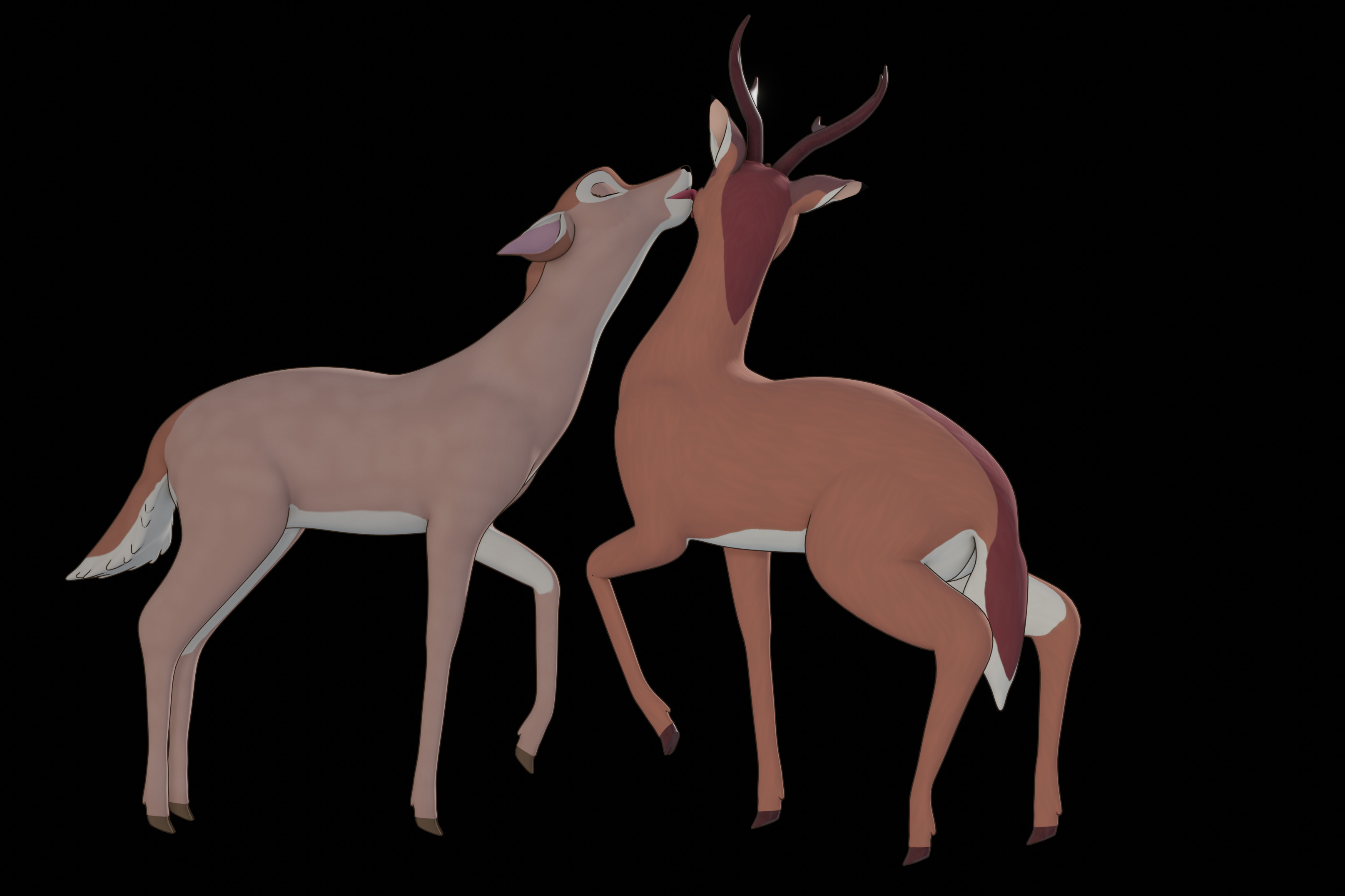Buck Bambi  Low-poly 3D model_55