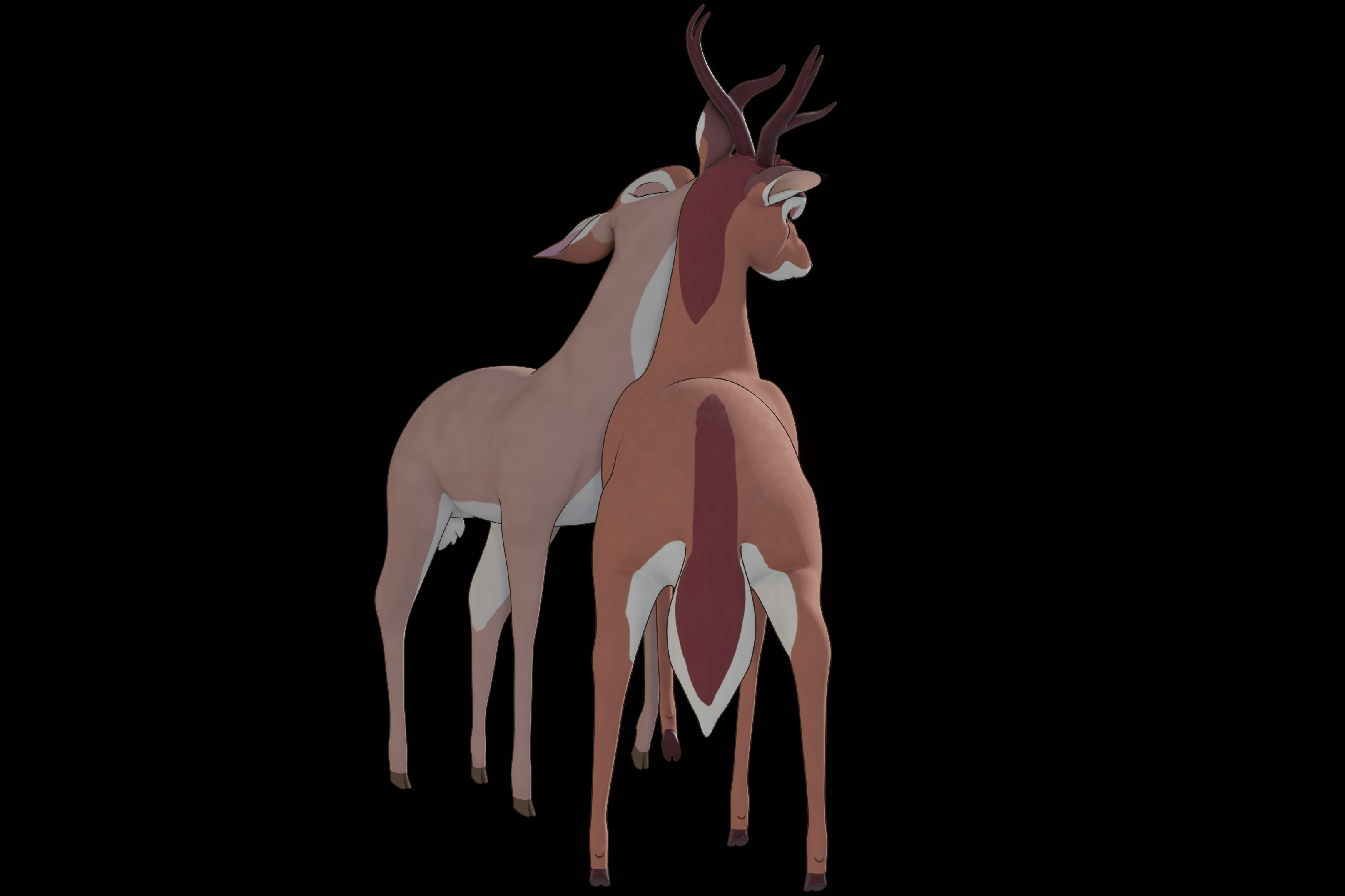Buck Bambi  Low-poly 3D model_45