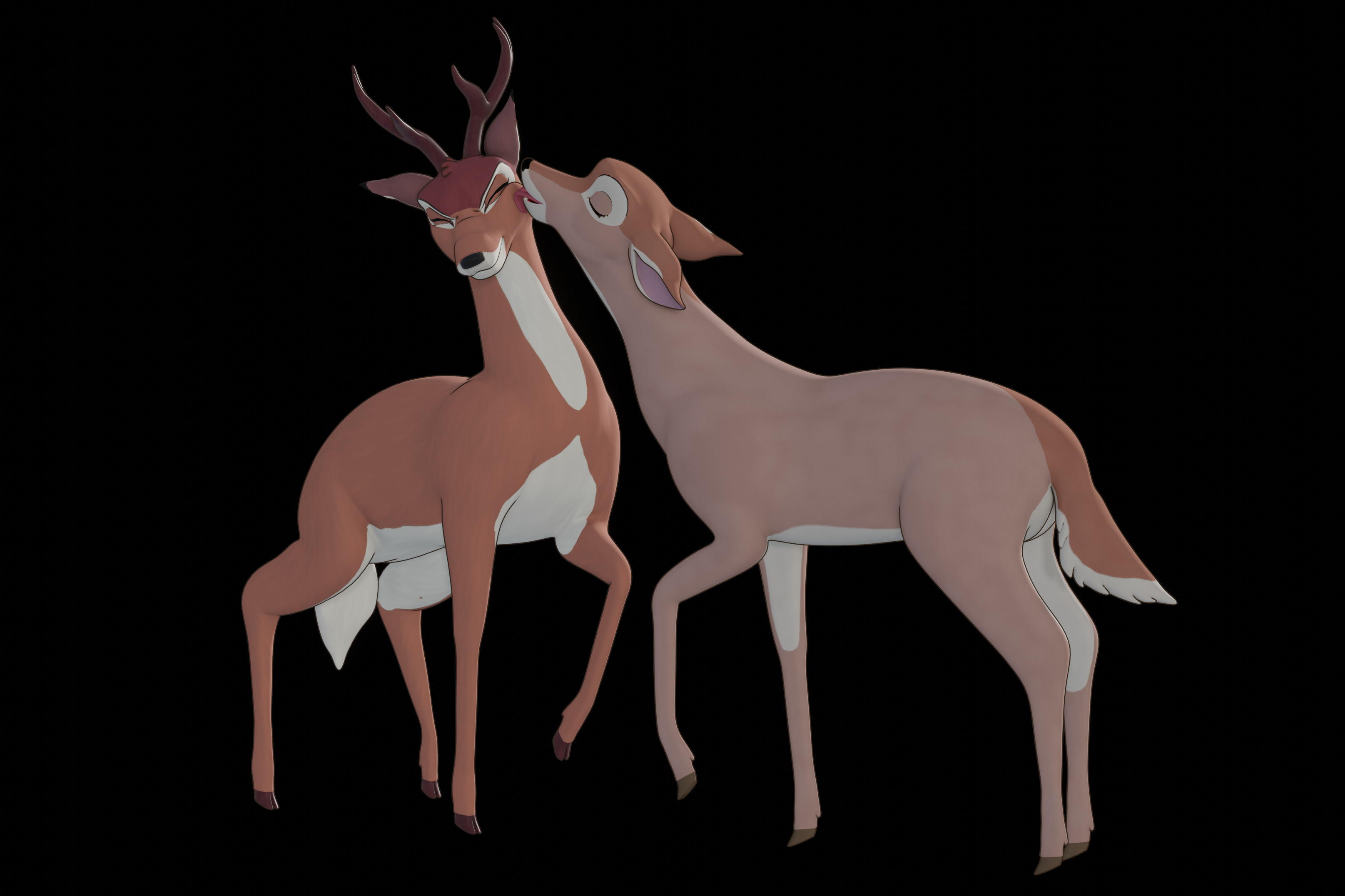 Buck Bambi  Low-poly 3D model_101