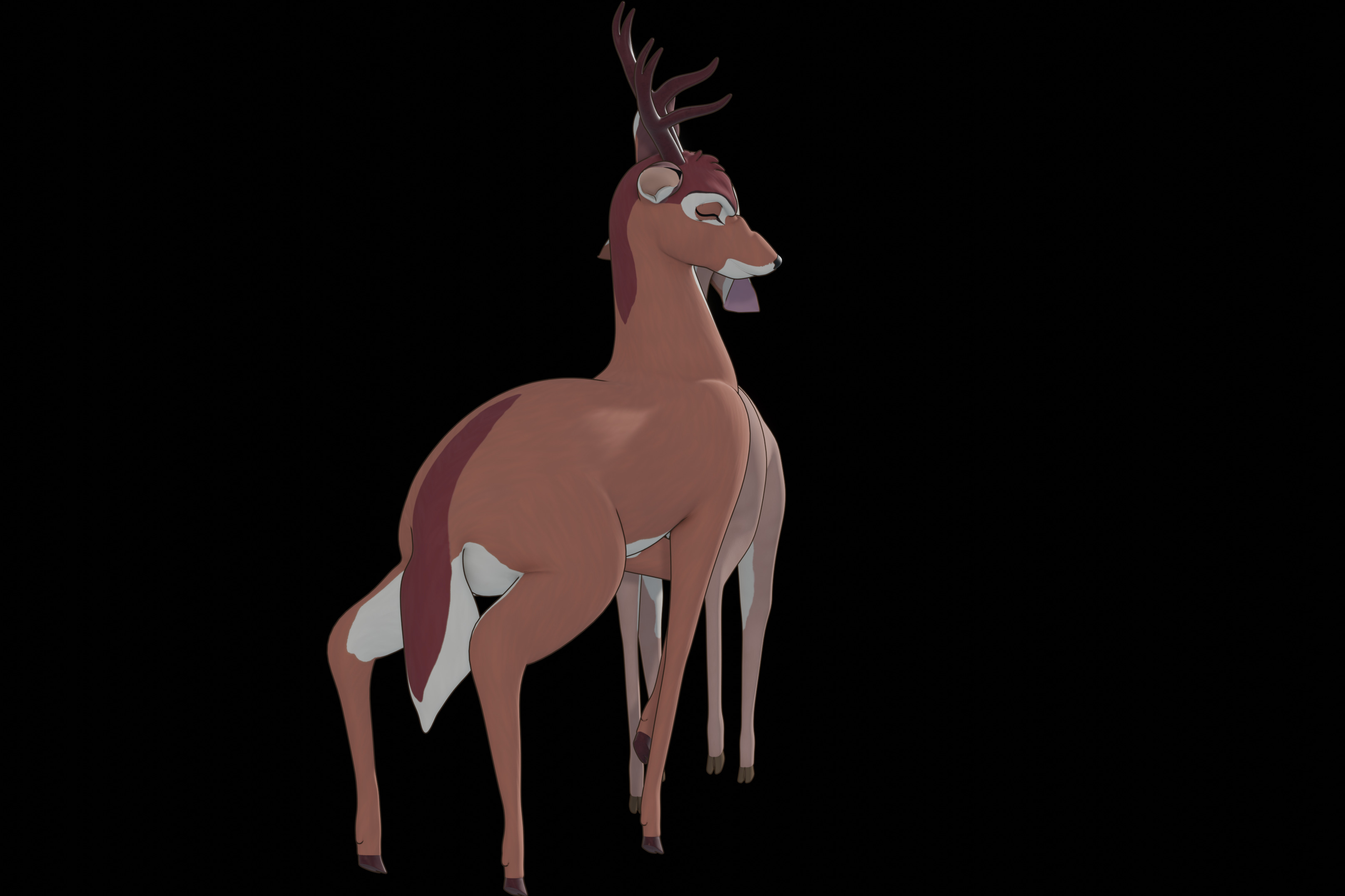 Buck Bambi  Low-poly 3D model_38
