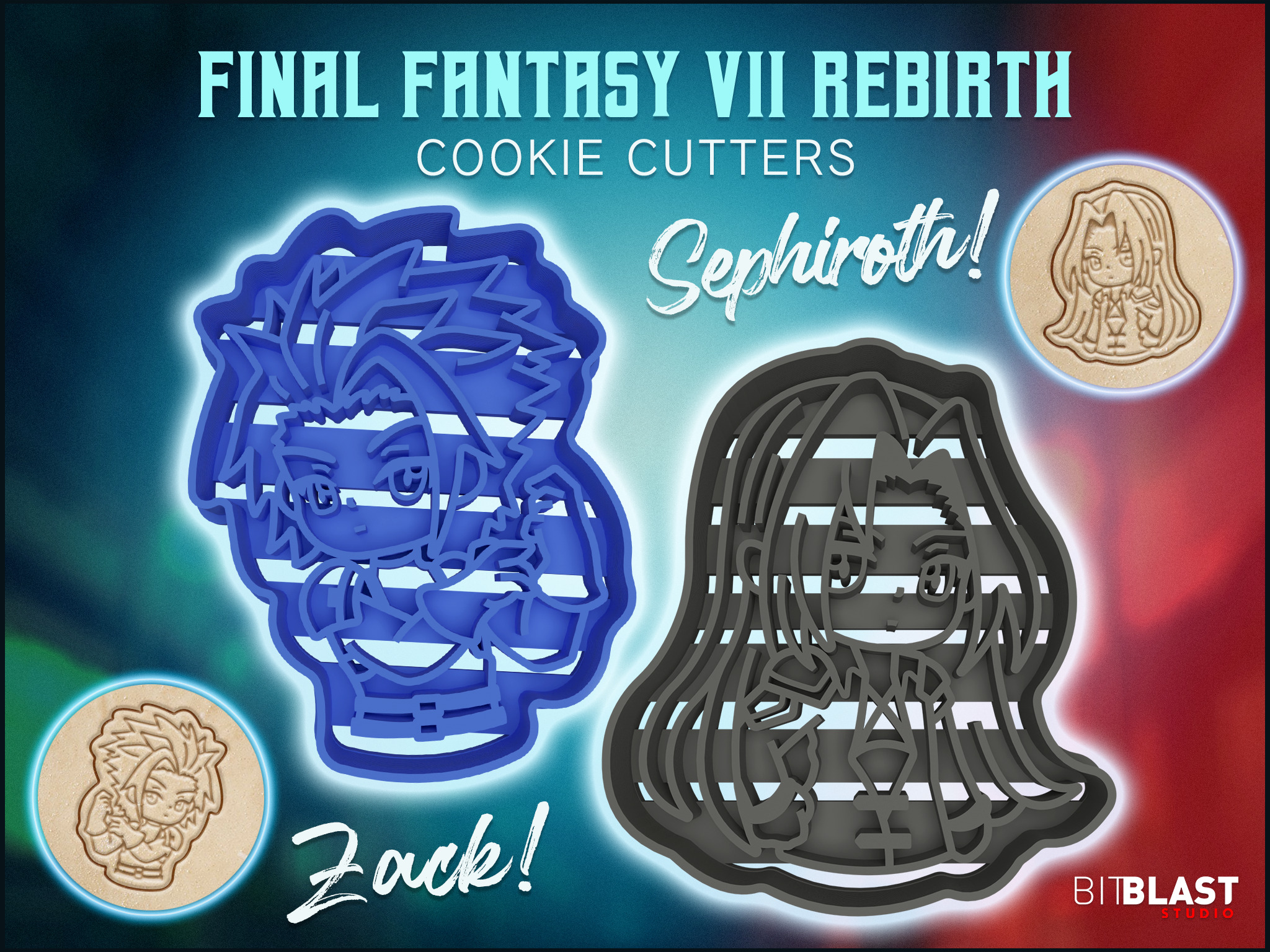Final Fantasy VII Rebirth Cookie Cutters 3D print model_3