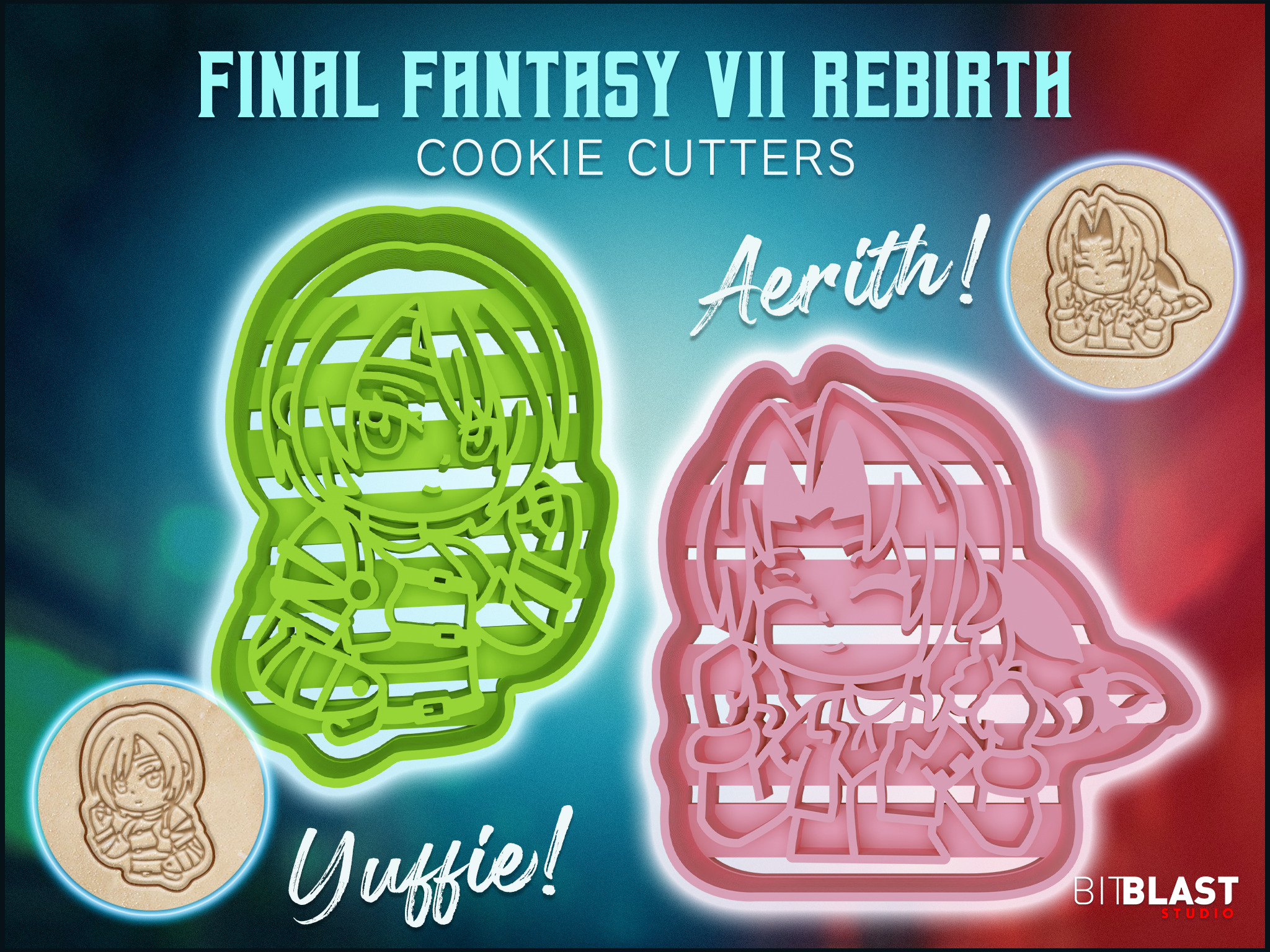 Final Fantasy VII Rebirth Cookie Cutters 3D print model_2