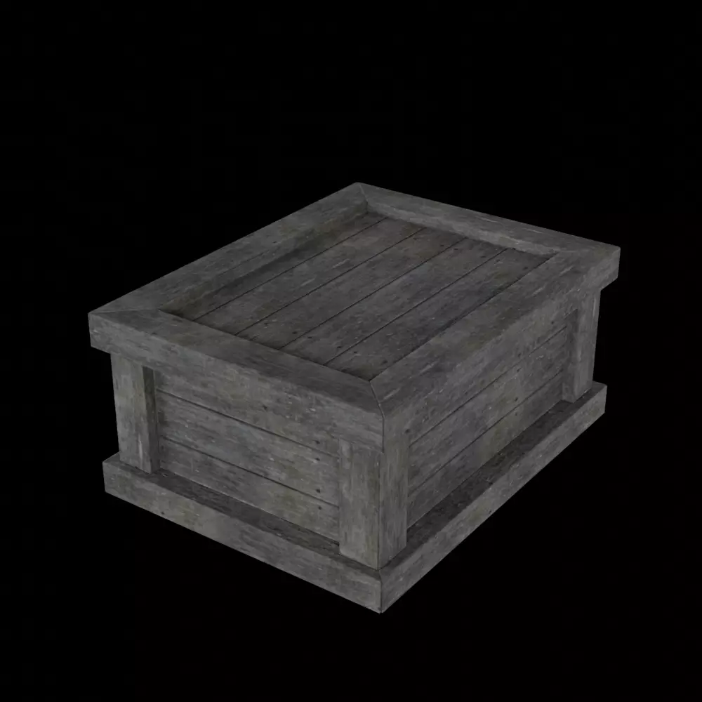 Wooden Box Free low-poly 3D model