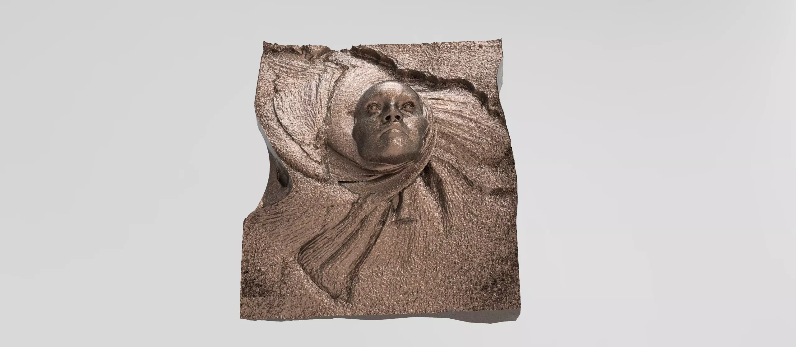 Sand face sculpture 3D model